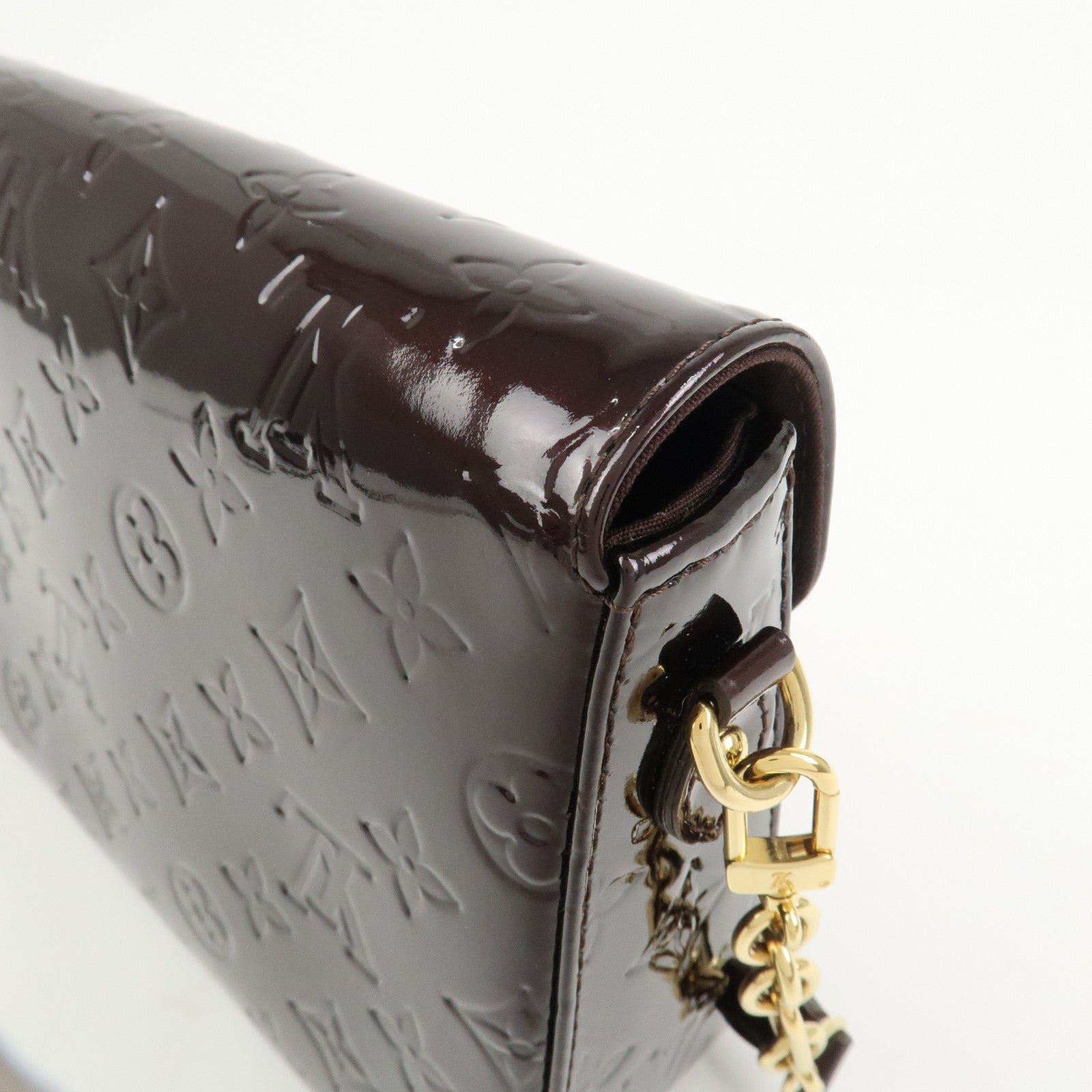 Louis Vuitton Vernis Leather Rodeo Drive Hand Bag Amarante M93598