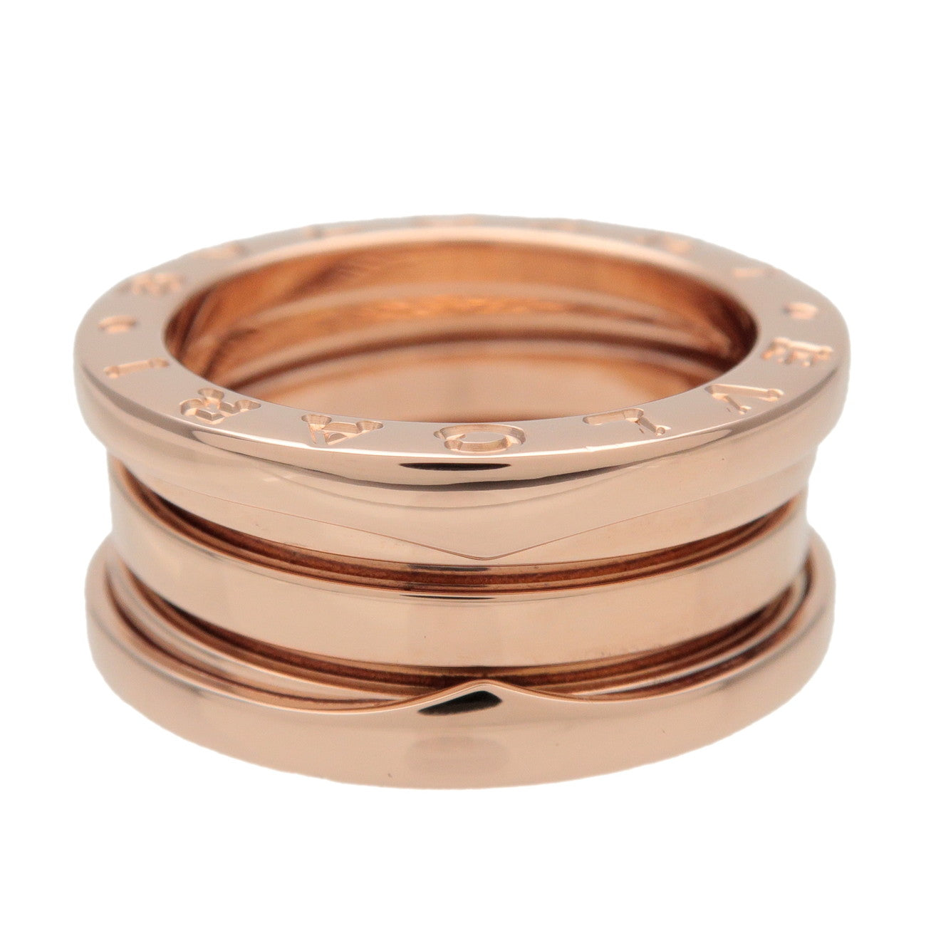 BVLGARI B-Zero1 3Band Ring K18 750PG Rose Gold #49 US4.5 EU49 HK10
