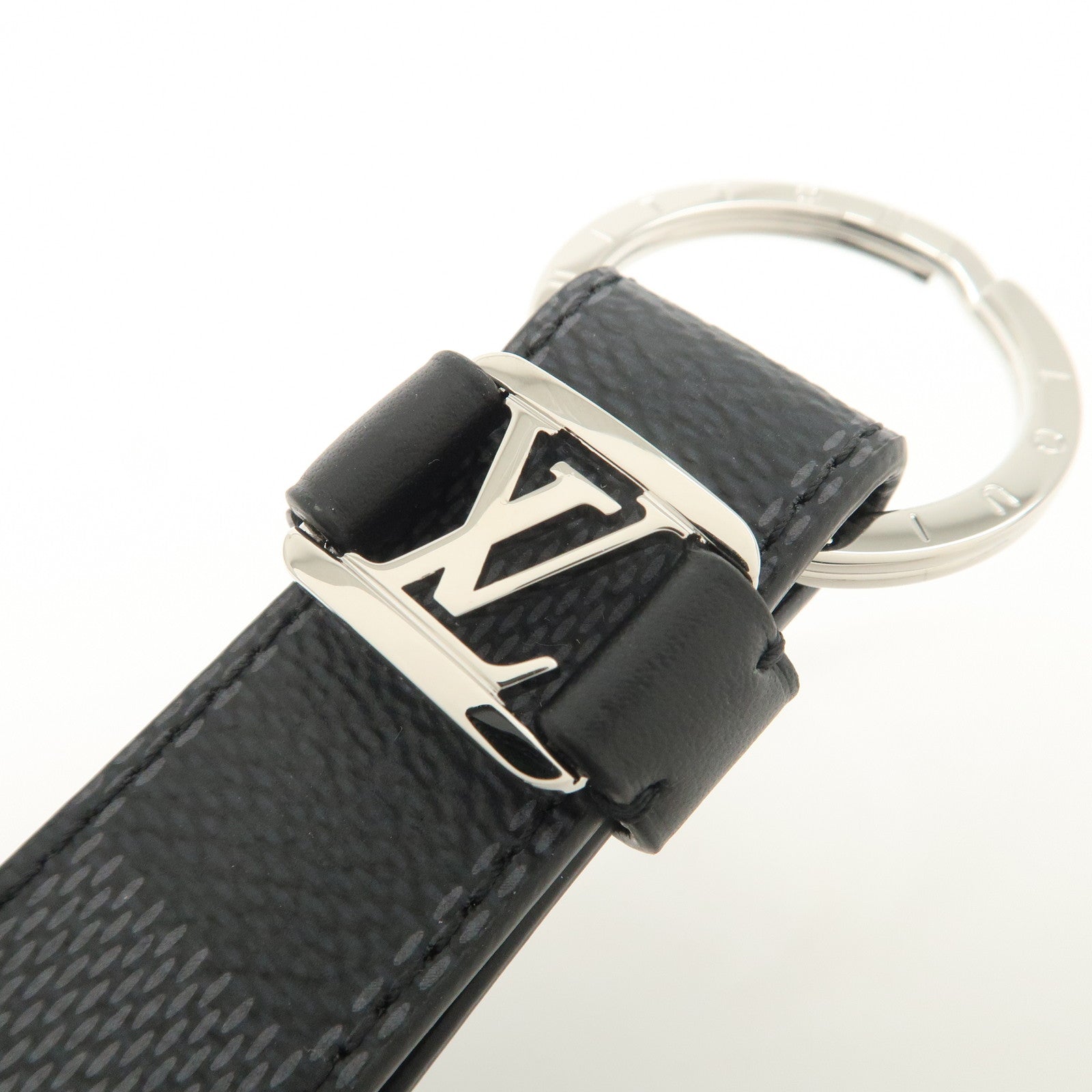 Louis Vuitton Damier Graphite Dragonne Key Chain Charm Grey M62706