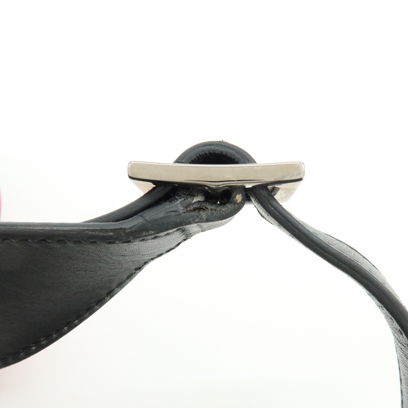 GUCCI Jackie Nylon Leather Shoulder Hand Bag Pink Black 001.9735