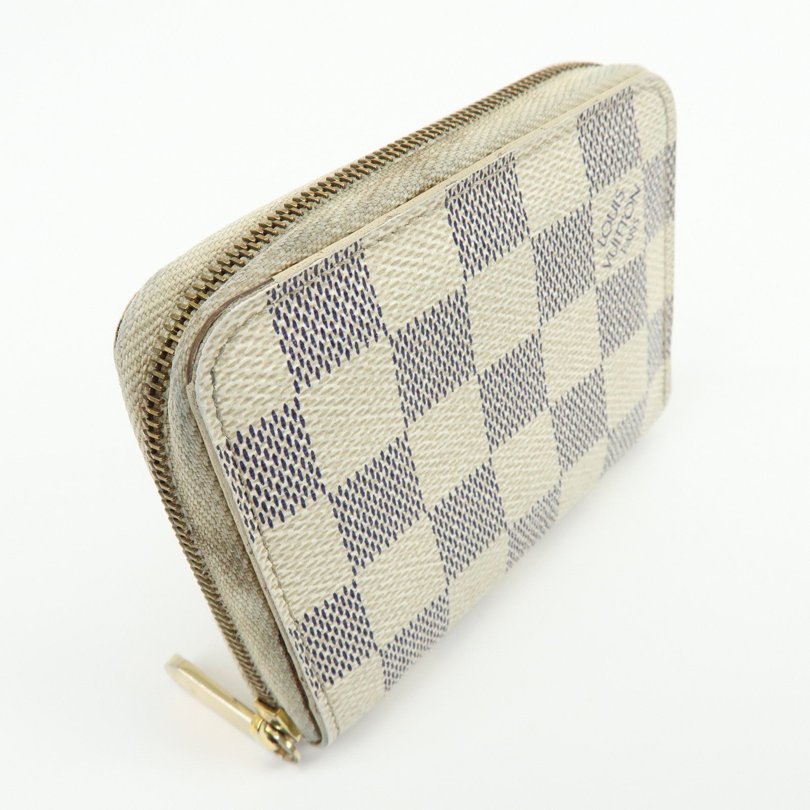 Louis Vuitton Damier Azur Zippy Coin Purse Coin Case Ivory N63069