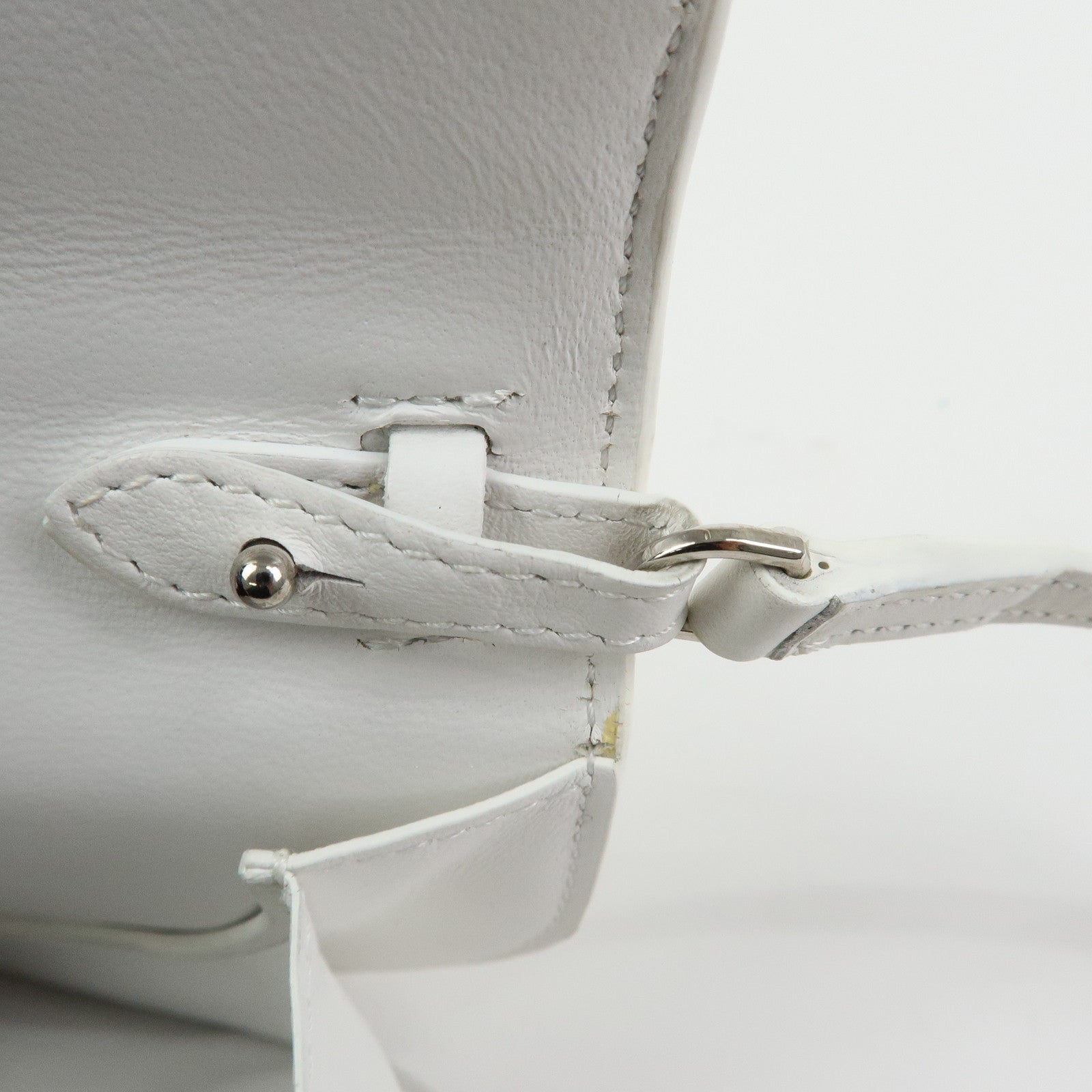 BURBERRY Leather Shoulder Bag Crossbody Bag White