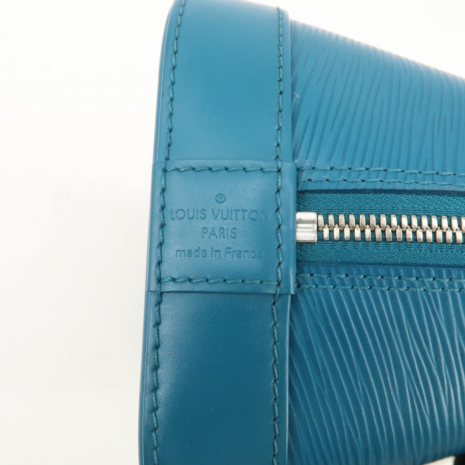 Louis Vuitton Epi Alma PM Hand Bag Cyan Blue M40624