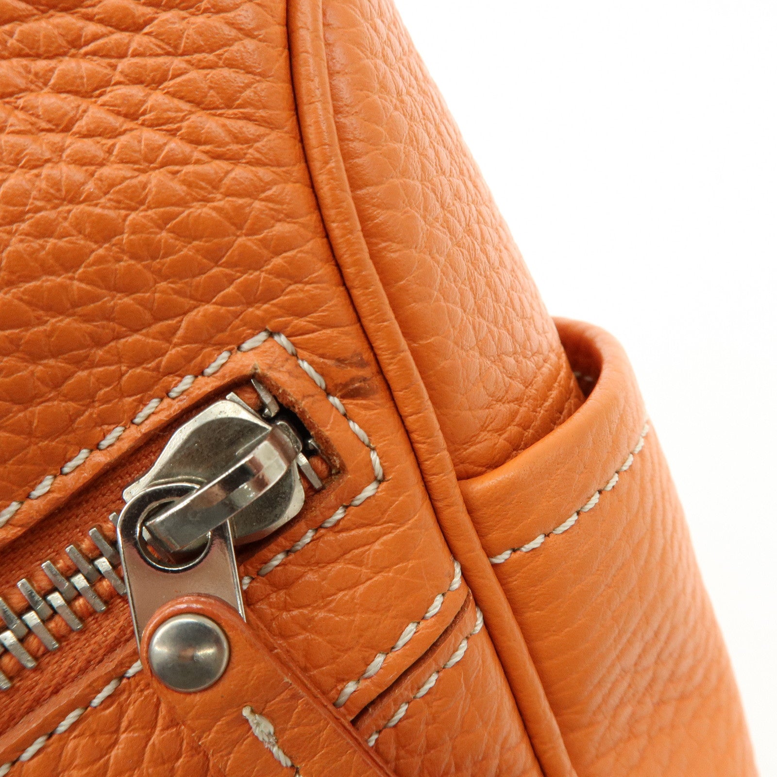TOD'S Miky Leather Shoulder Bag Hand Bag Orange