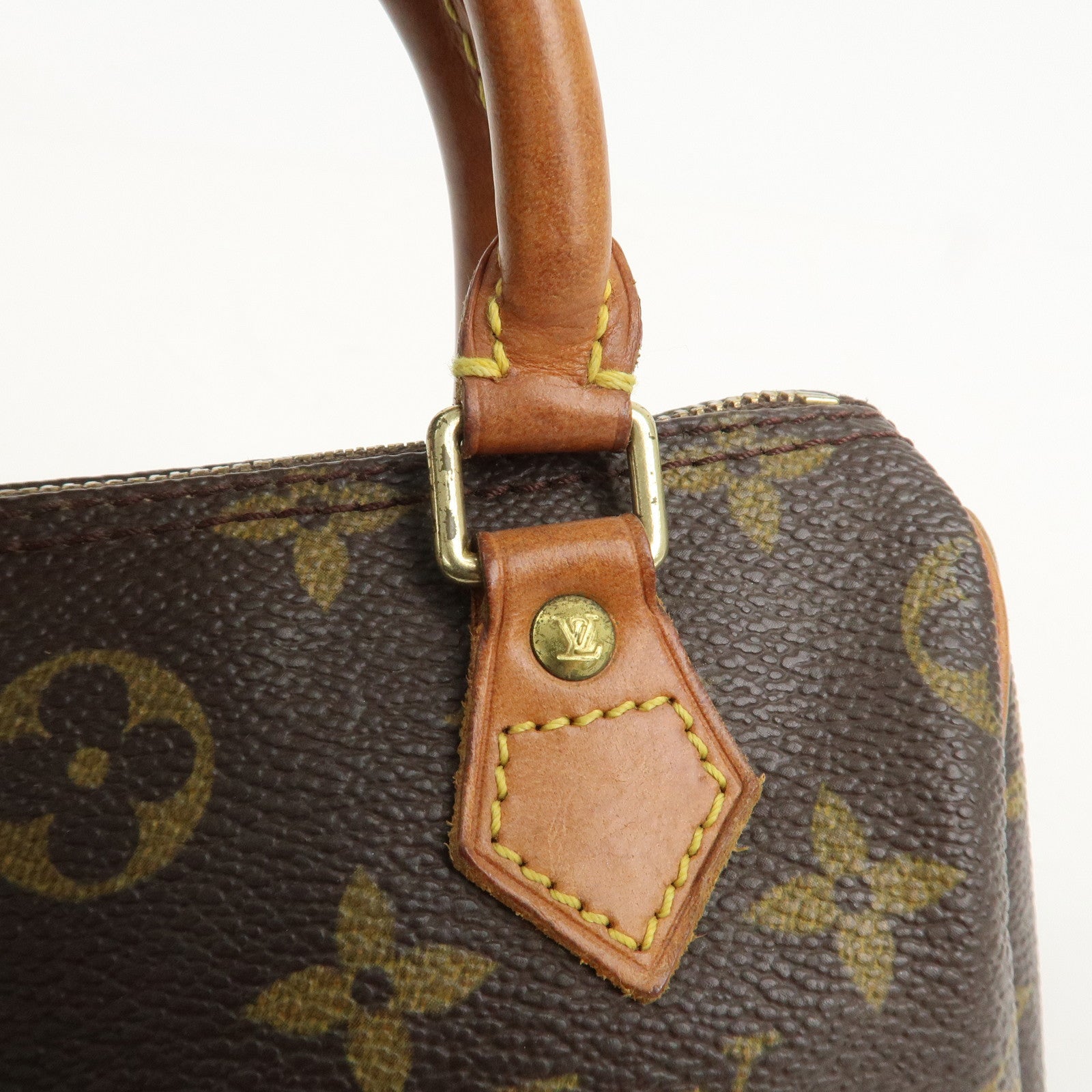 Louis Vuitton Monogram Mini Speedy Hand Bag Brown M41534