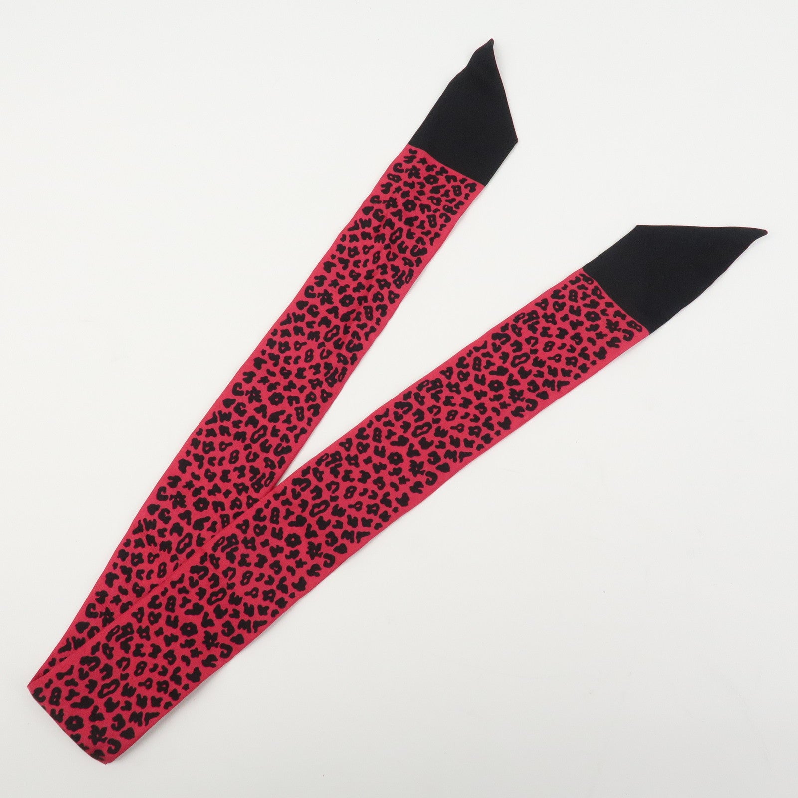 Christian Dior Logo Silk 100% Scarf Twilly Animal Pink Black