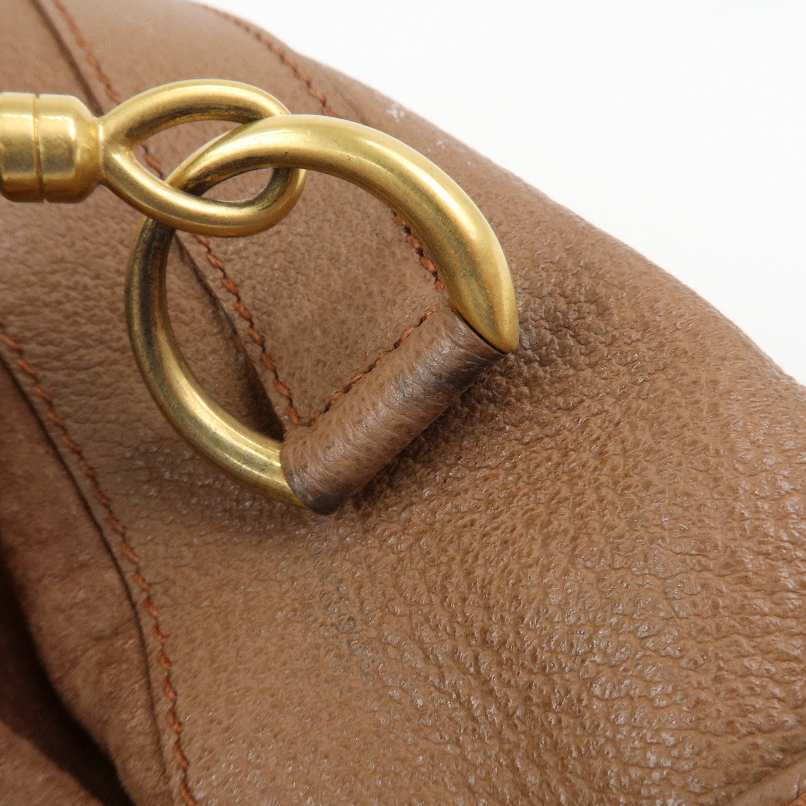 GUCCI Bamboo Suede Leather 2WAY Bag Hand Bag Brown 001・3754・1657