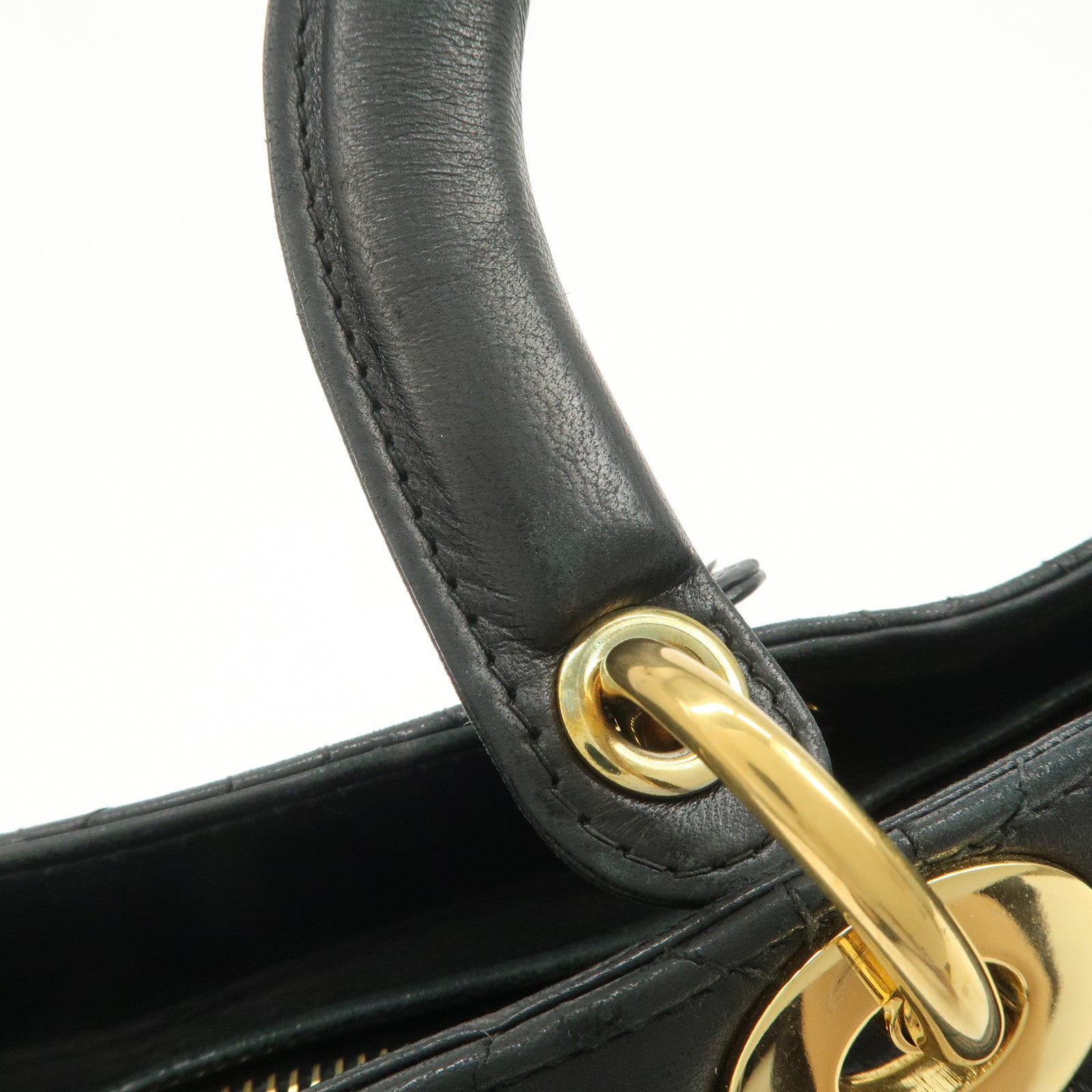 Christian Dior Canage Lady Dior Leather Large Hand Bag Tote Bag