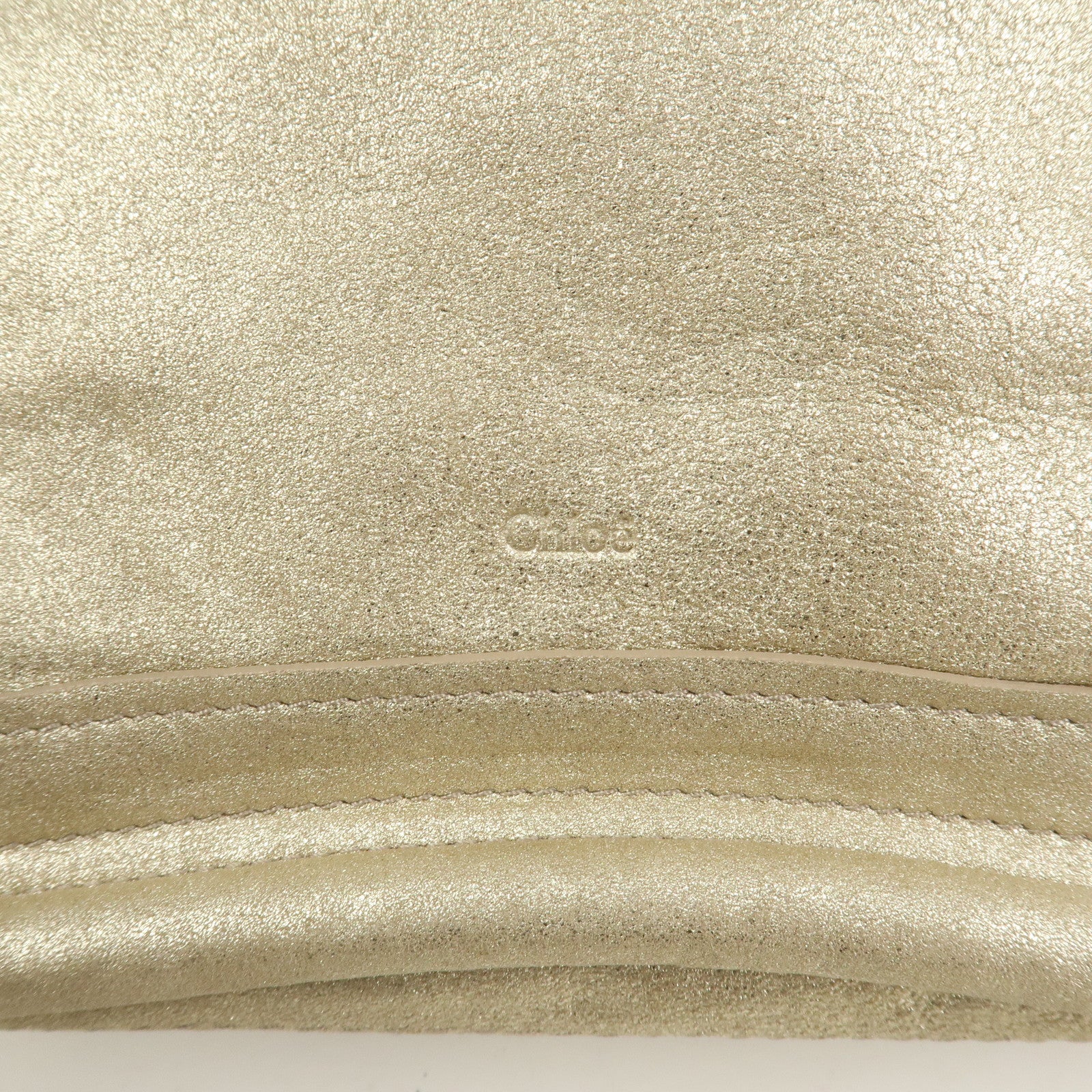 Chloe Paraty Leather 2Way Bag Hand Bag Shoulder Bag Gold 041056-09