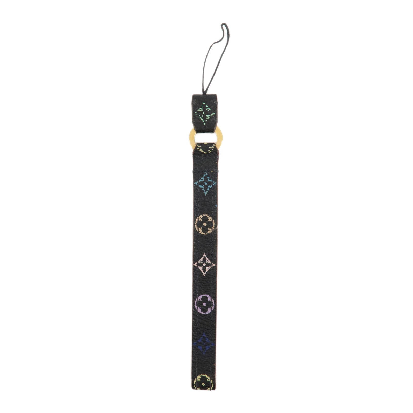 Louis Vuitton Monogram Mobile Strap Noir Multicolor M92598