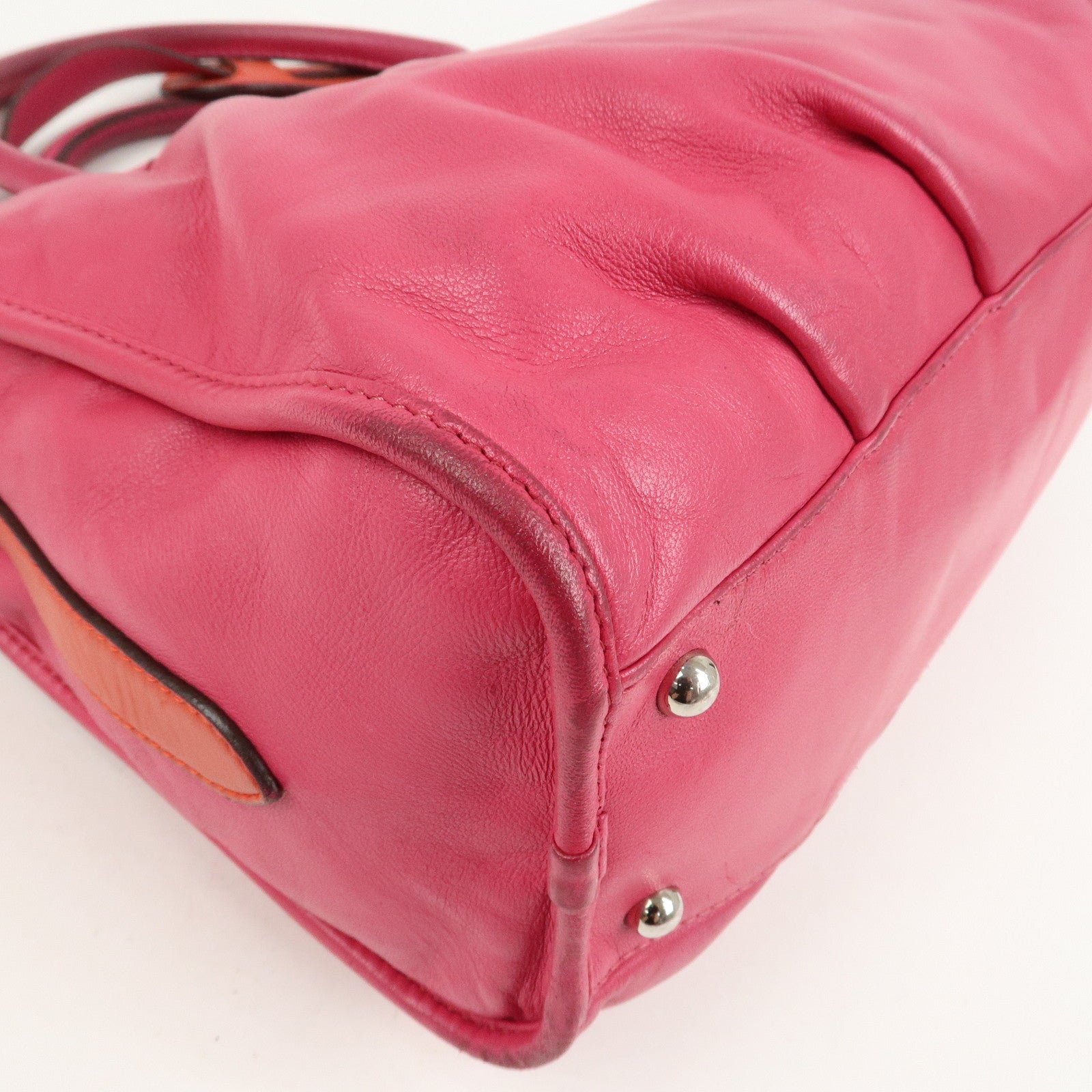 LOEWE Seville Anagram Nappa Leather 2Way Shoulder Hand Bag Pink