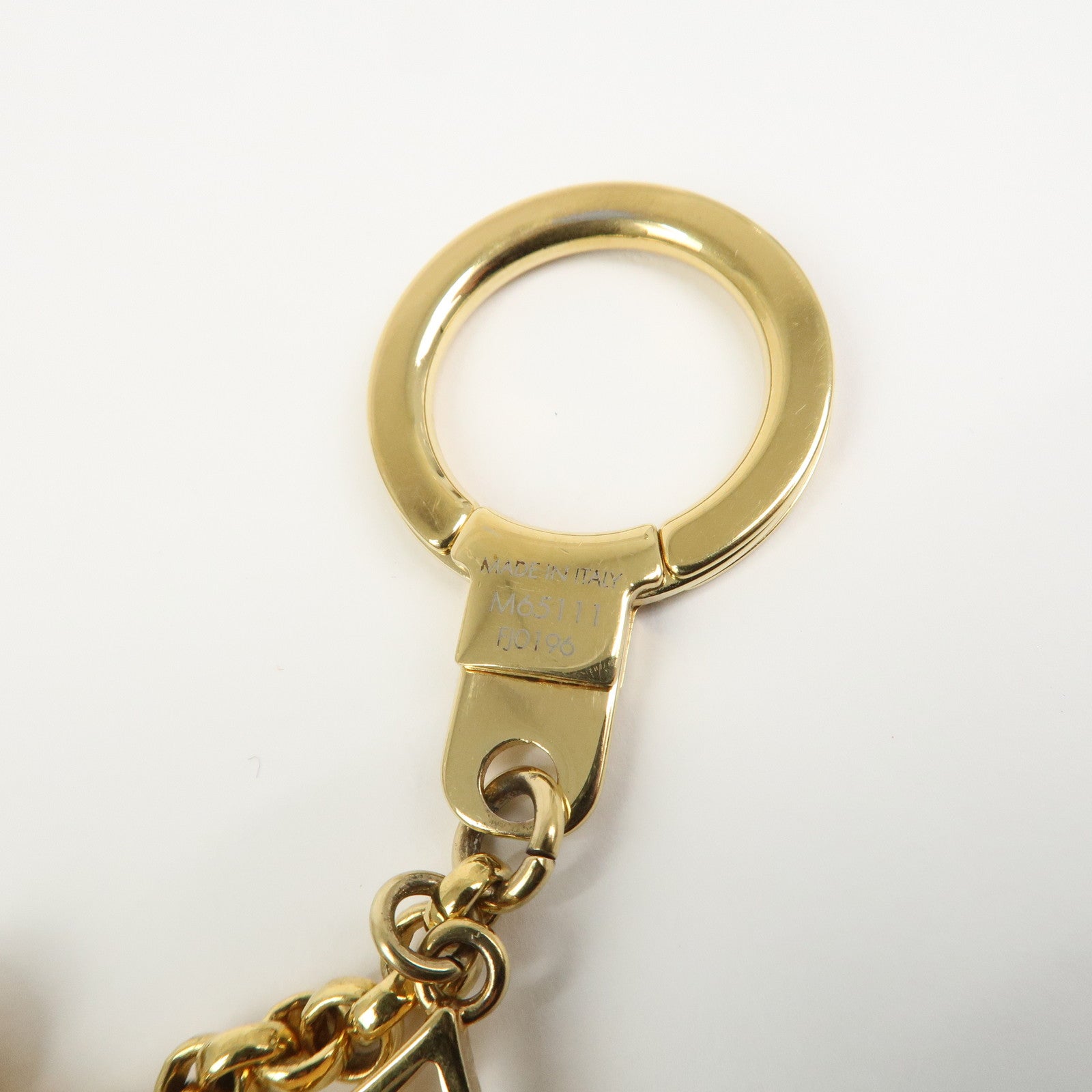 Louis Vuitton Fleur de Monogram Bag Charm Key Chain Gold M65111