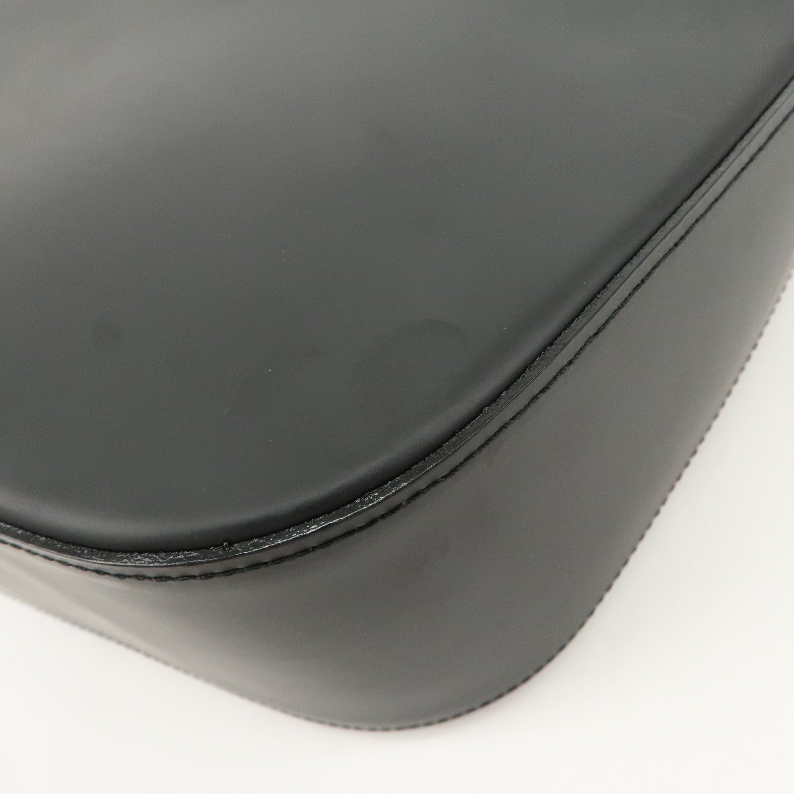 BURBERRY Logo Leather Shoulder Bag Hand Bag Nova Plaid Black Used