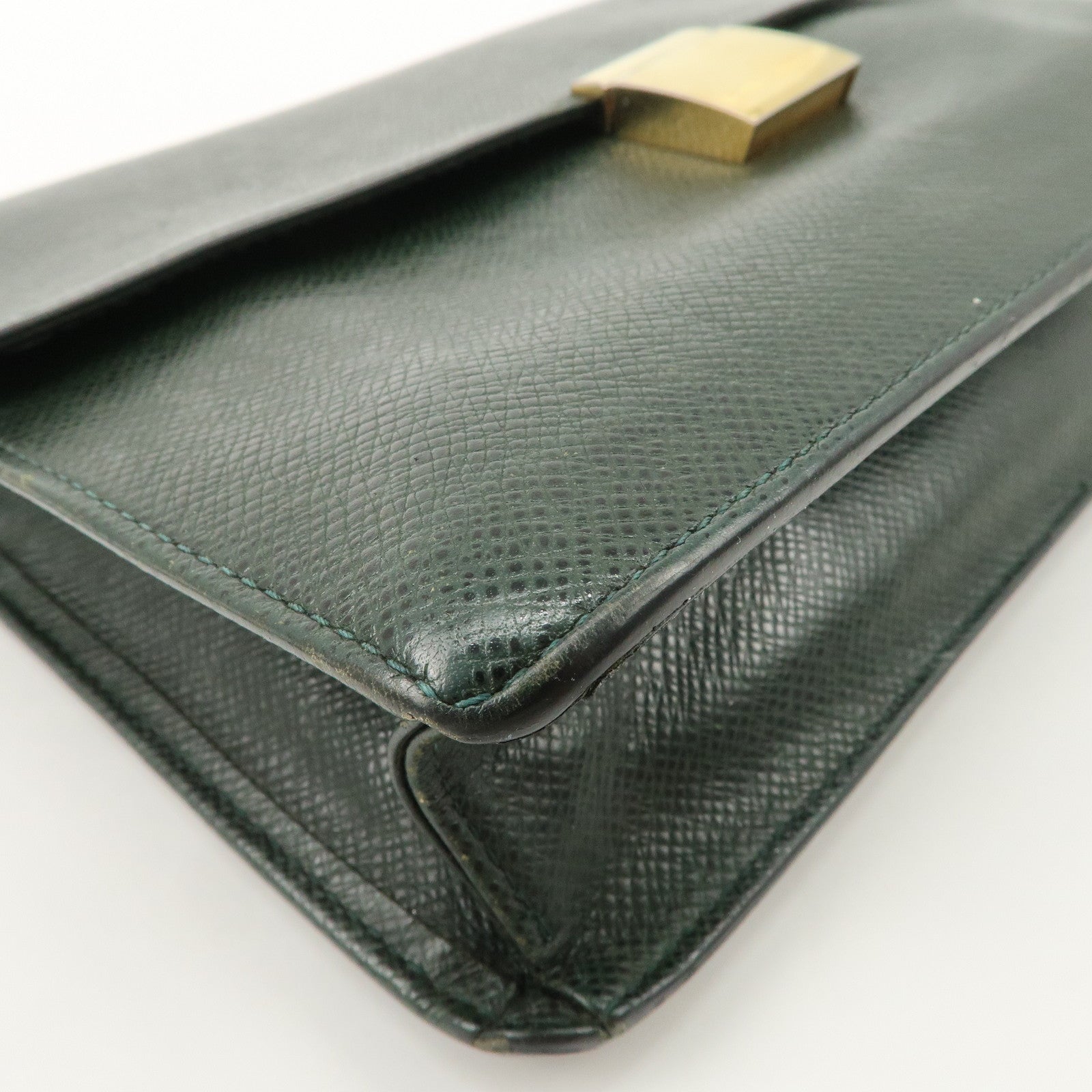 Louis Vuitton Taiga Leather Selenga Clutch Bag Epicea M30784 Used