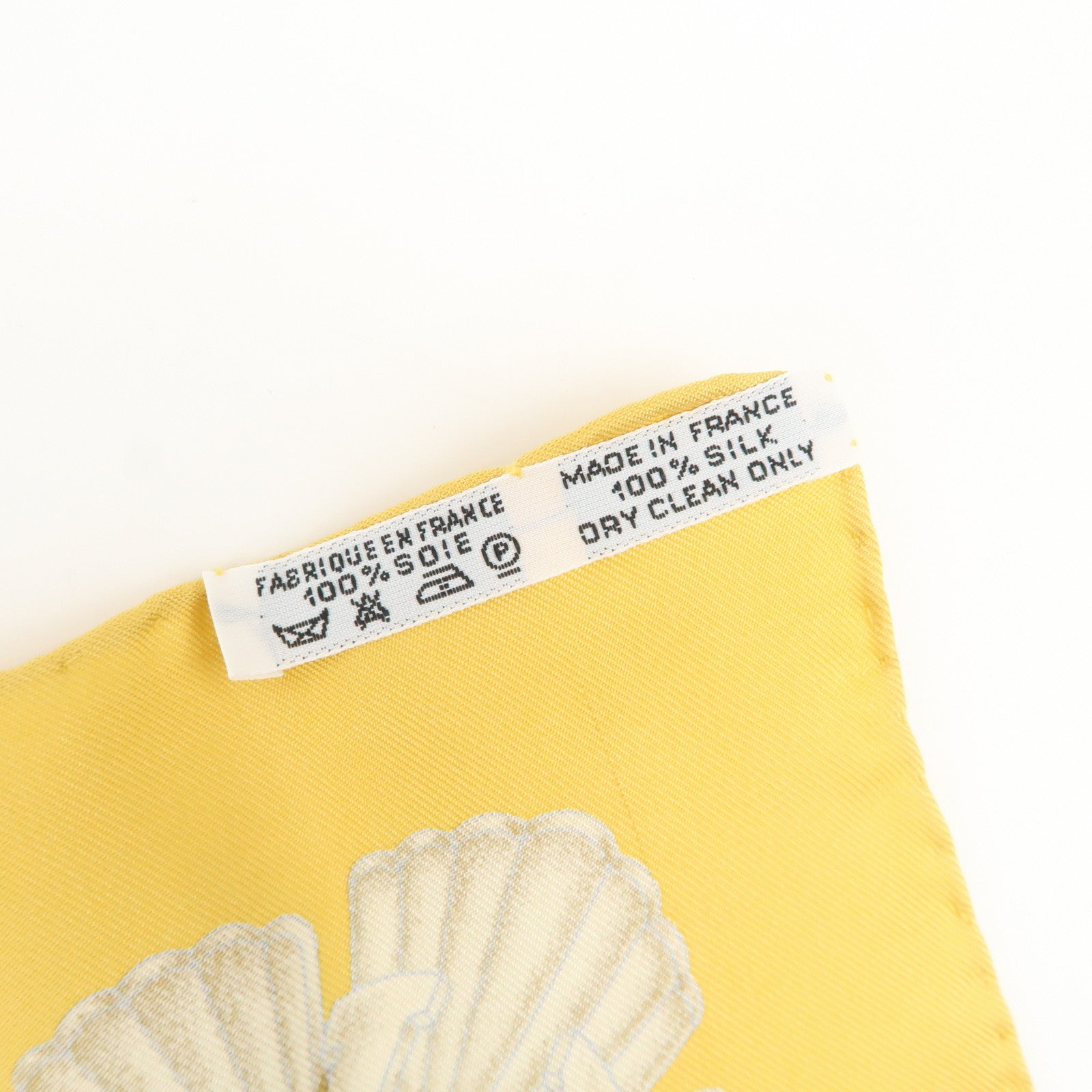 HERMES Carre 90 Silk 100% Scarf Automobile Yellow