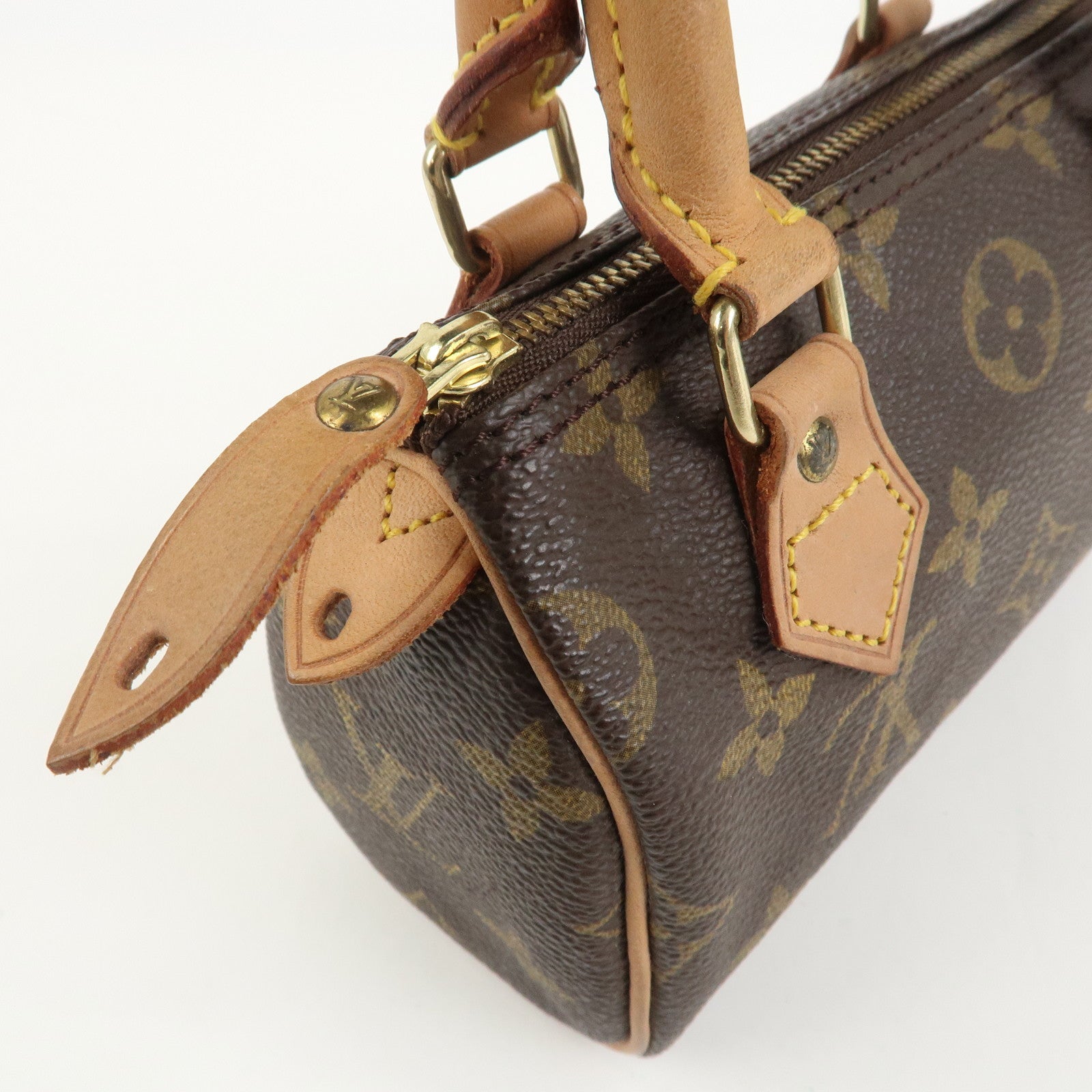 Louis Vuitton Monogram Mini Speedy Hand Bag Brown M41534