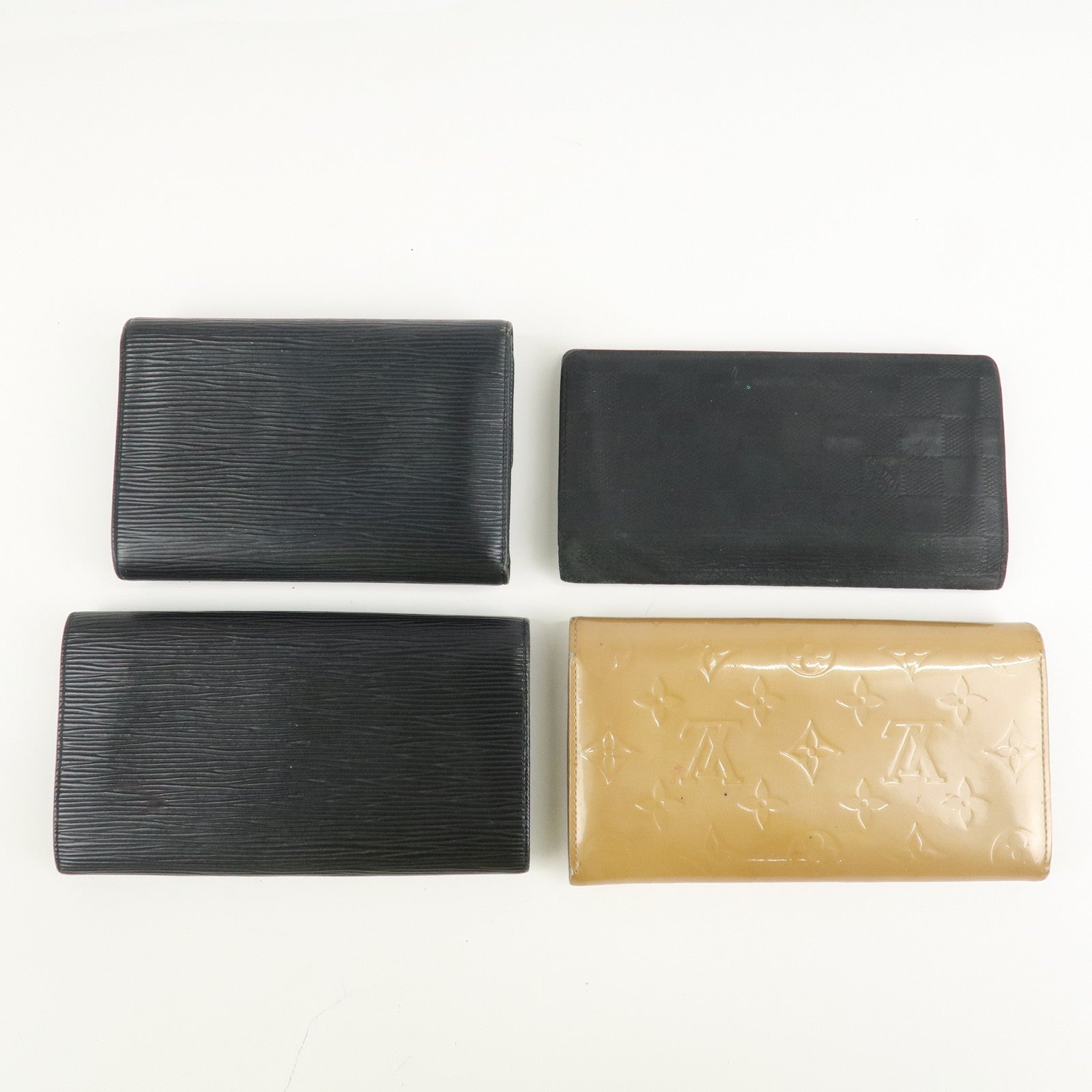Louis Vuitton Set of 4 Leather Long Wallet M63712 N63010 M63572 M91380 Used