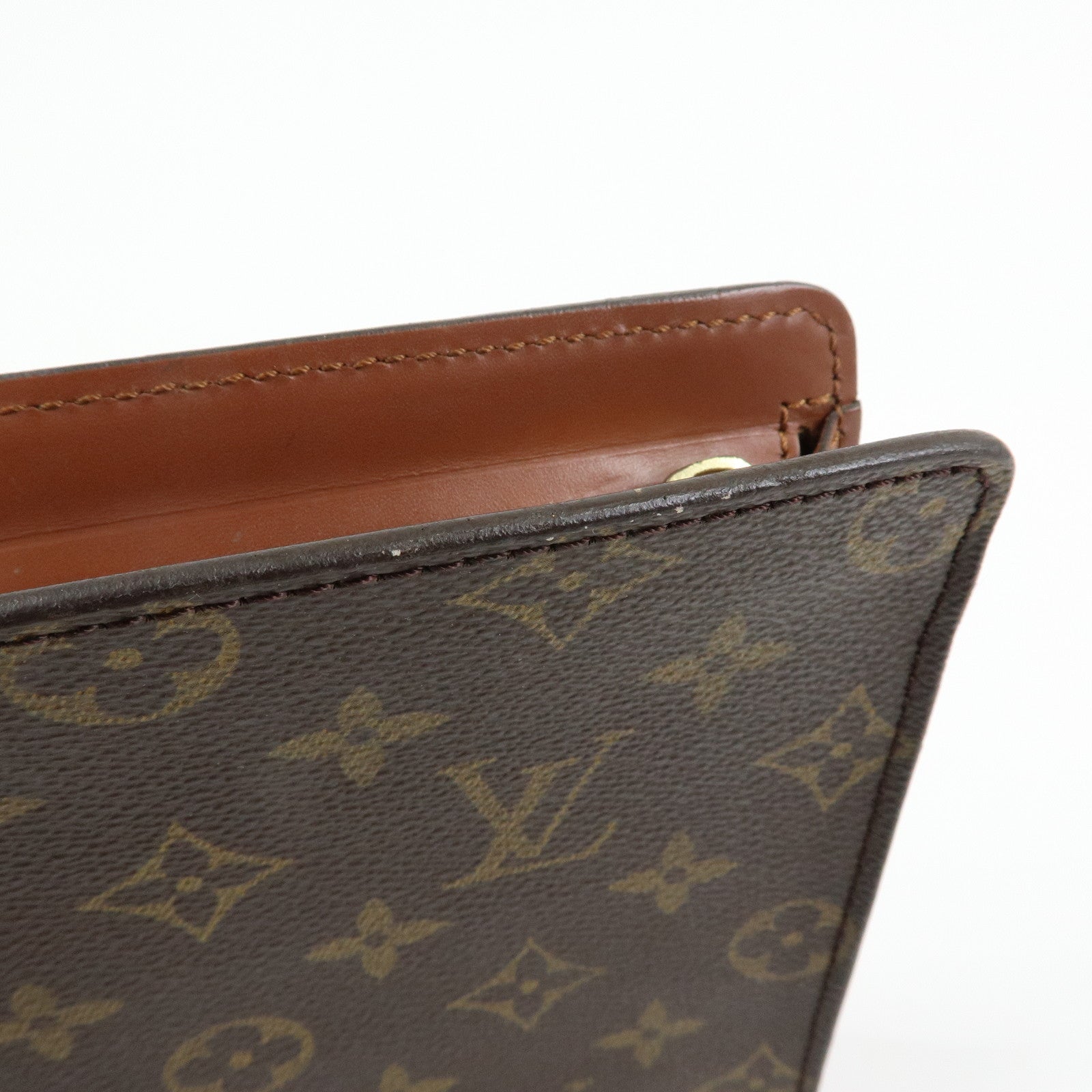 Louis Vuitton Monogram Pochette Homme Clutch Bag Brown M51795