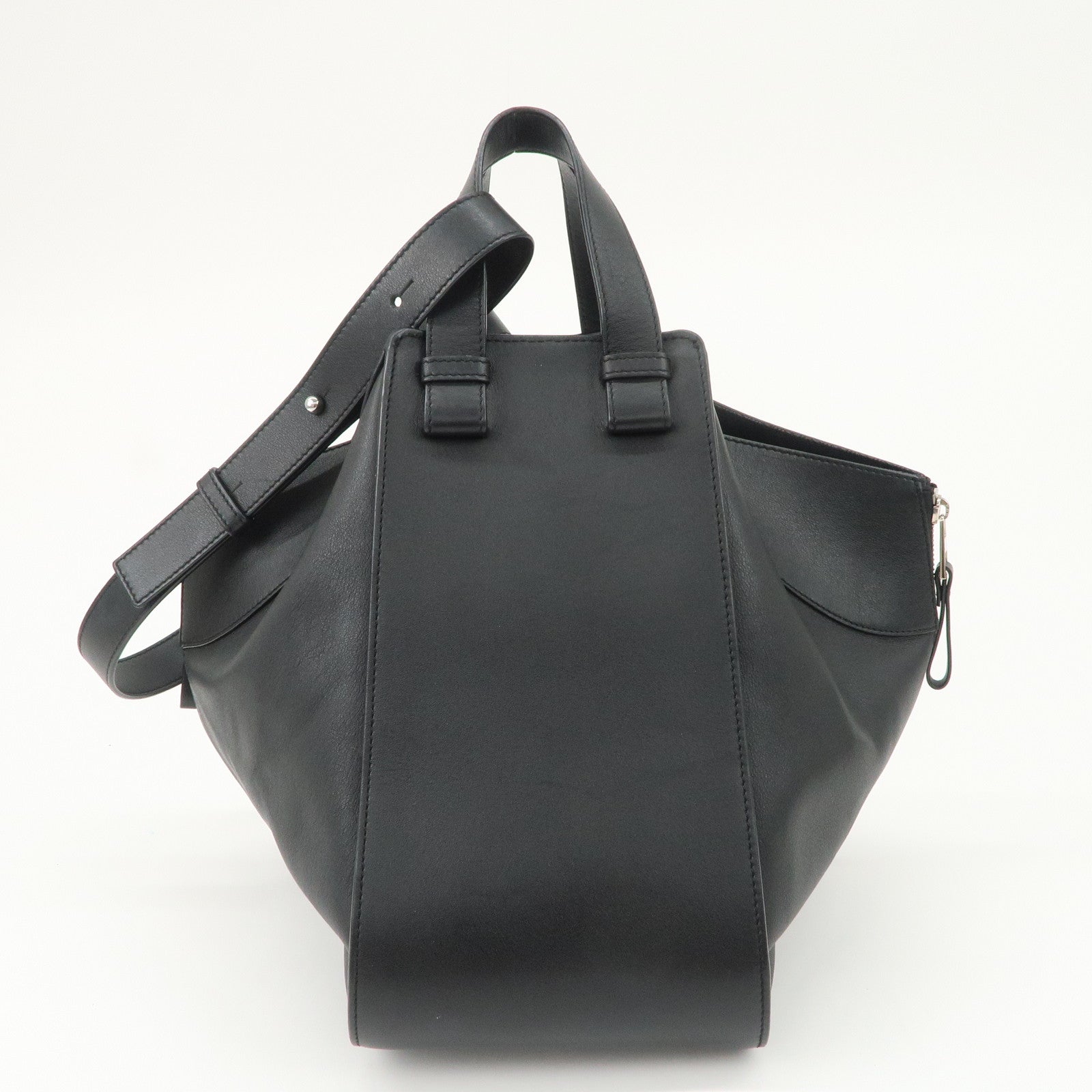 LOEWE Hammock Medium Leather 2Way Bag Shoulder Bag Hand Bag Black
