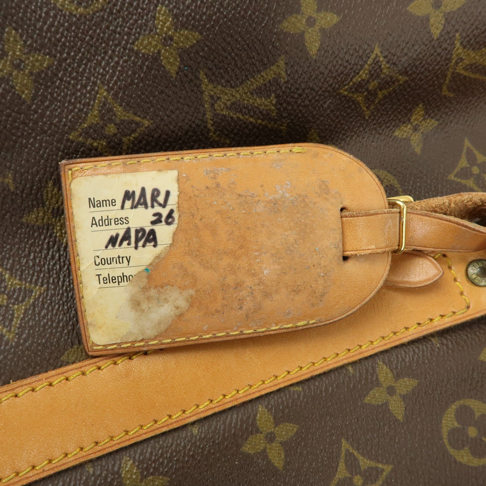 Louis Vuitton Monogram Sac Souple 55 Boston Bag Brown M41622