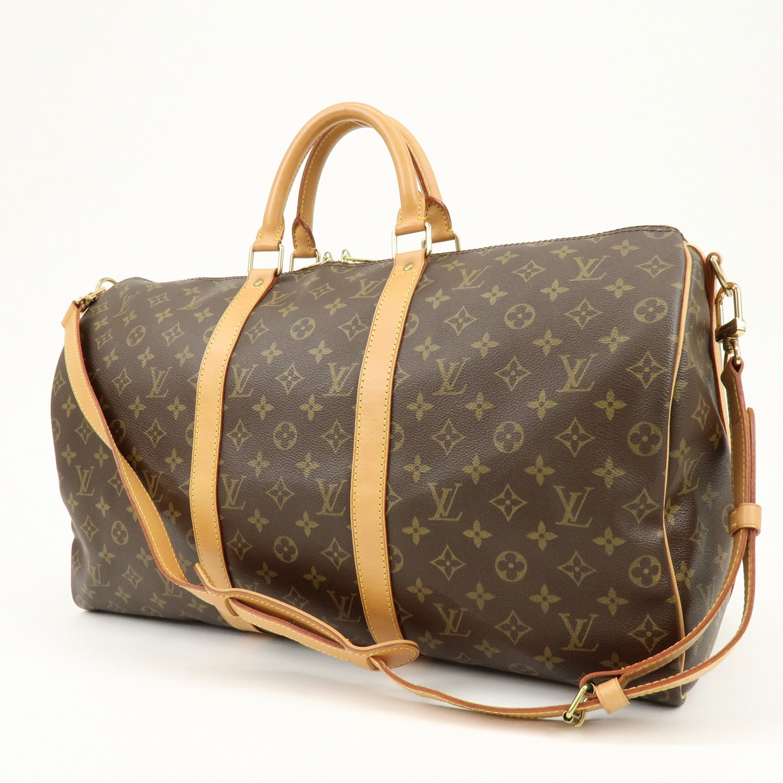 Louis Vuitton Monogram Keep All Bandouliere 50 Boston Bag M41416