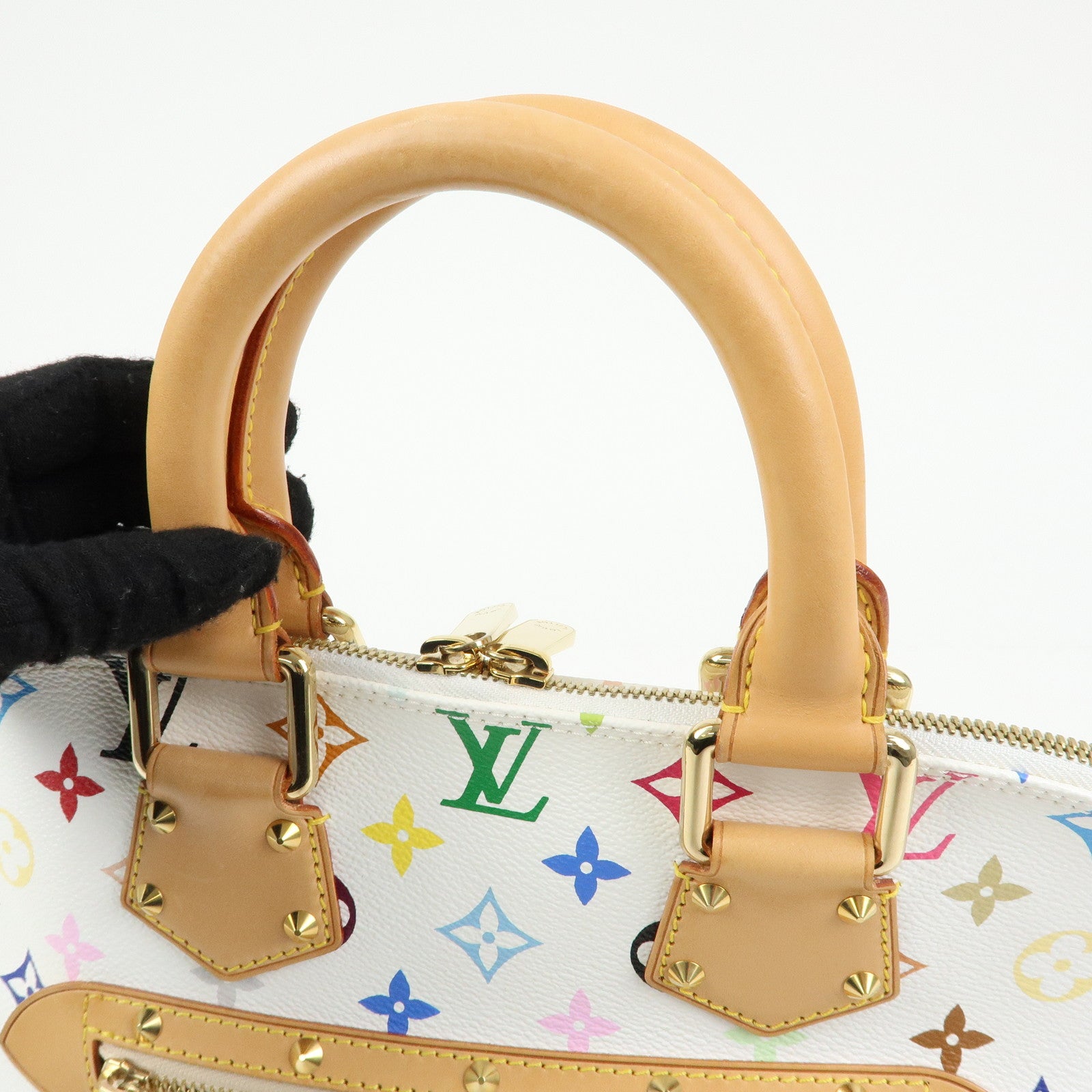 Louis Vuitton Monogram Multicolor Alma PM Hand Bag Blanc M92647