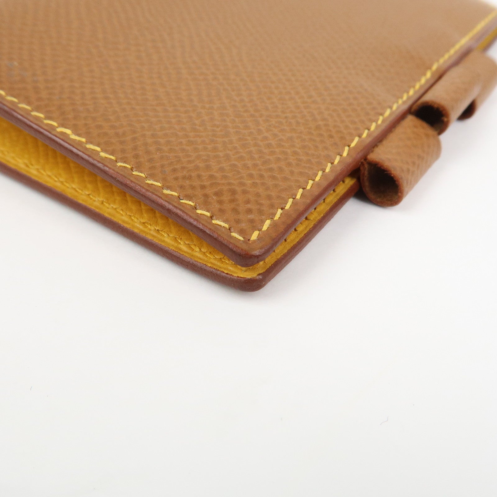 HERMES Agenda PM Leather Planner Cover □B Stamped Gold