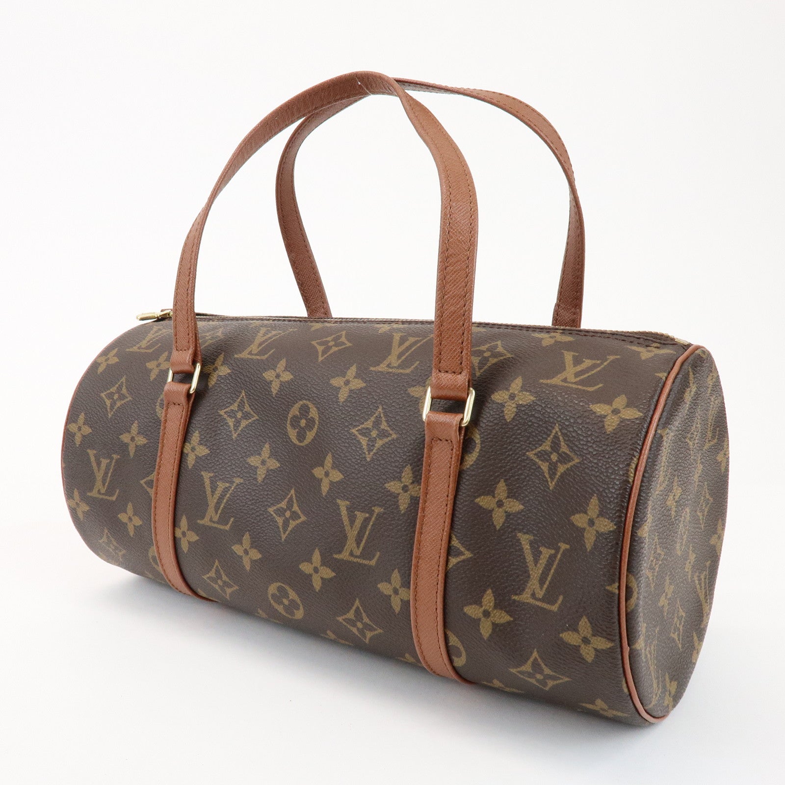 Louis Vuitton Monogram Papillon 30 Hand Bag Brown M51365