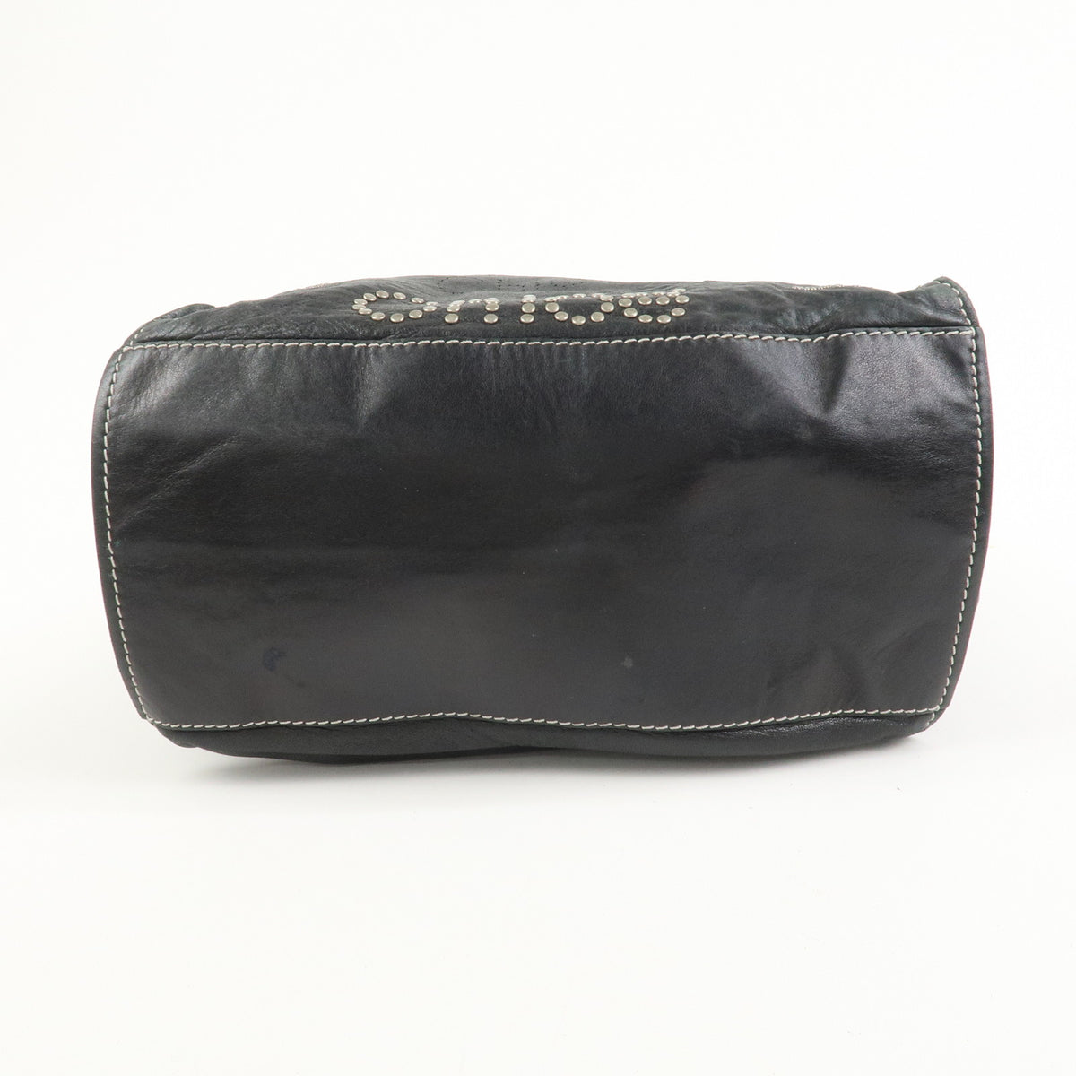 Chloe Patsy Leather Tote Bag Shoulder Bag Studs Black