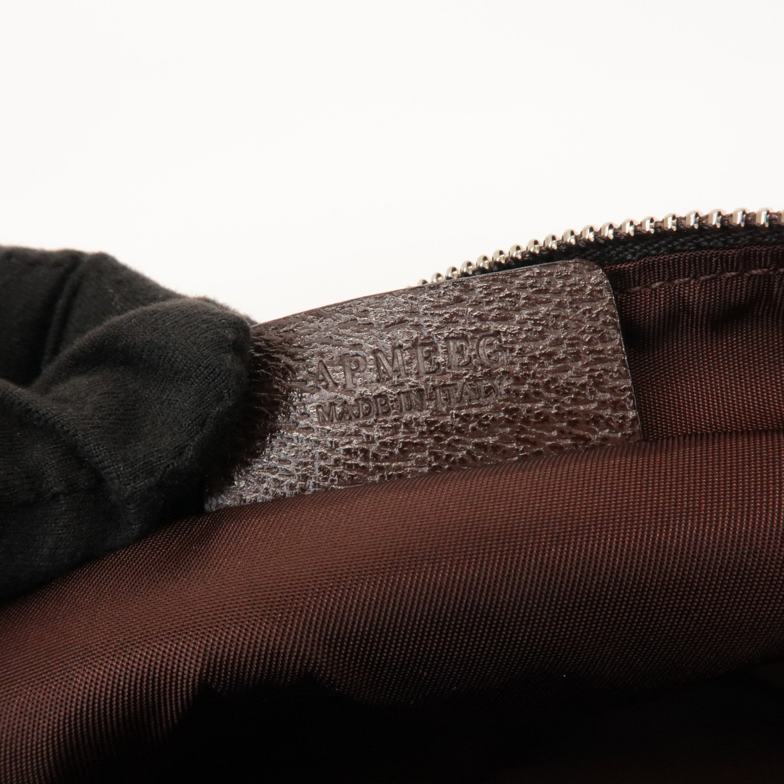 BVLGARI Logomania Canvas Pouch Cosmetic Pouch Dark Brown