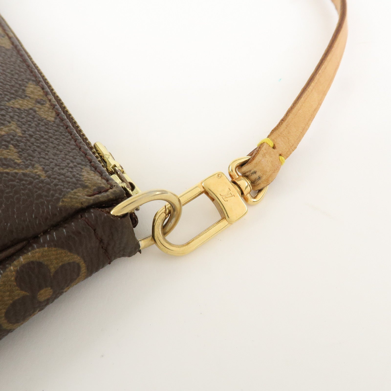 Louis Vuitton Monogram Pochette Accessoires Hand Bag Brown M51980 Used
