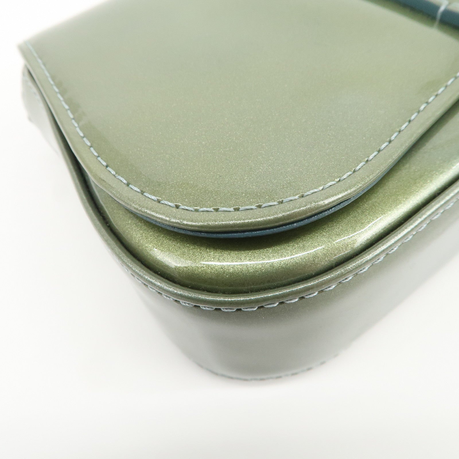 Louis Vuitton Vernis Leather Pochette Sobe Clutch Bag Blue