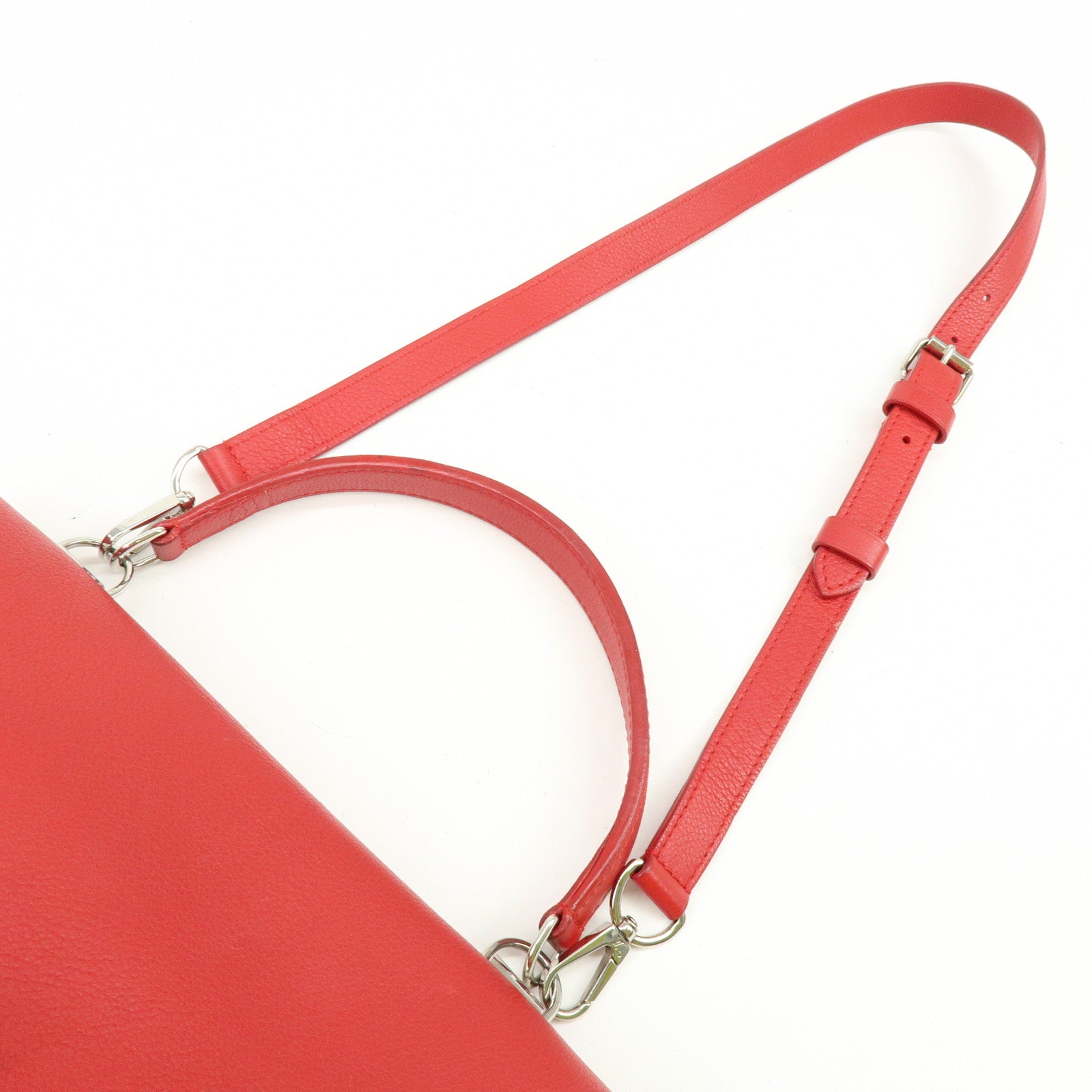 Louis Vuitton Lockme II Leather 2Way Shoulder Hand Bag Red M50363