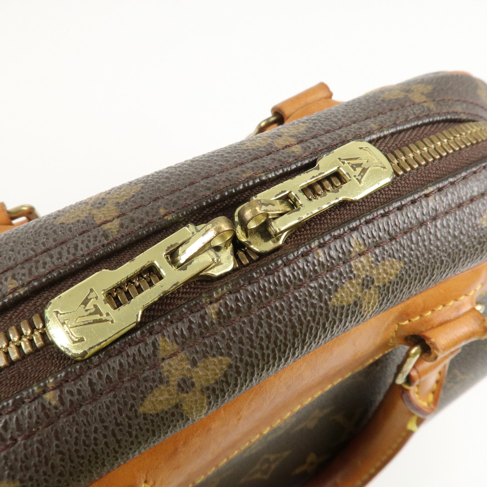 Louis Vuitton Monogram Trueville Hand Bag Brown M42228 Used