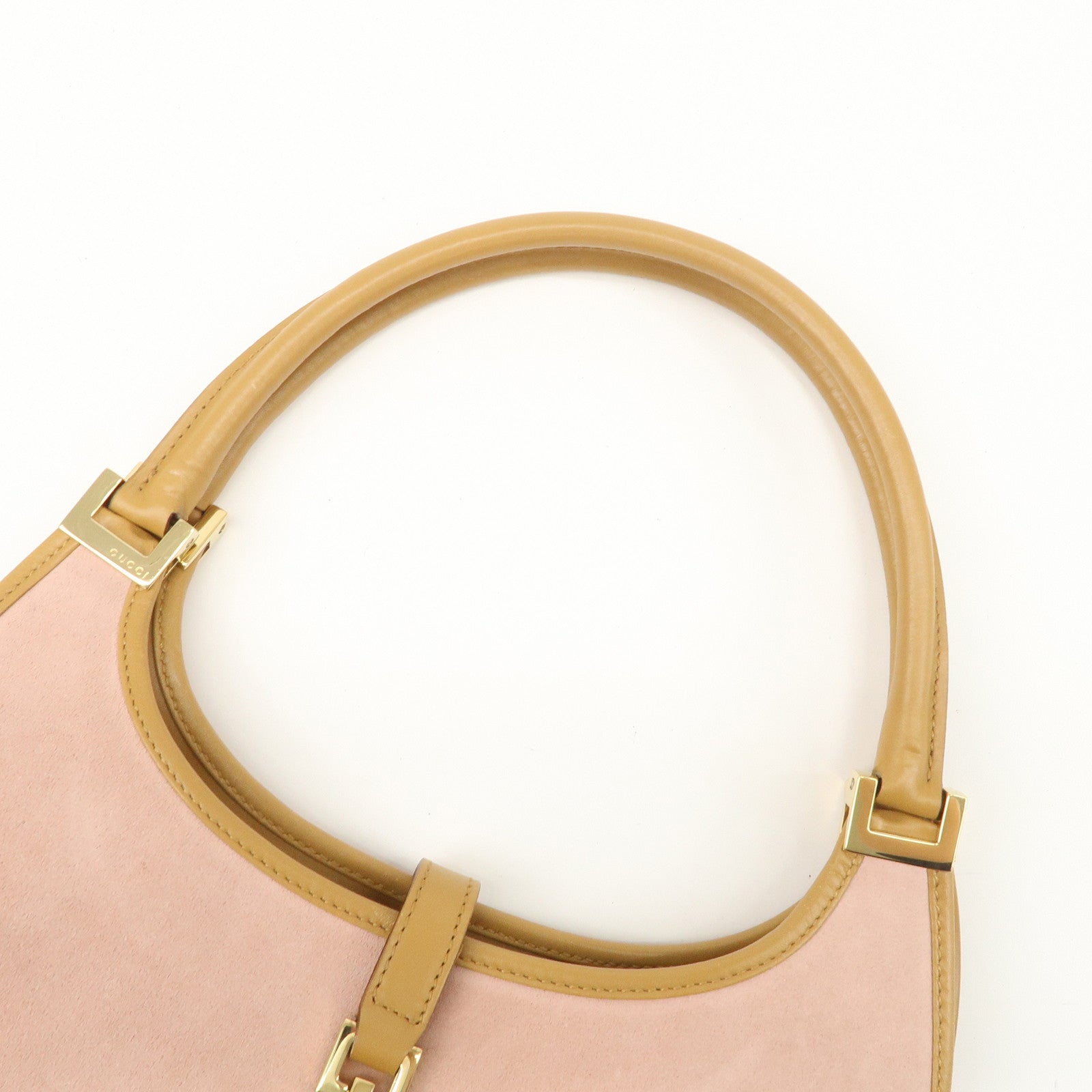 GUCCI Jackie Suede Leather Shoulder Bag Hand Bag Pink 002.1068