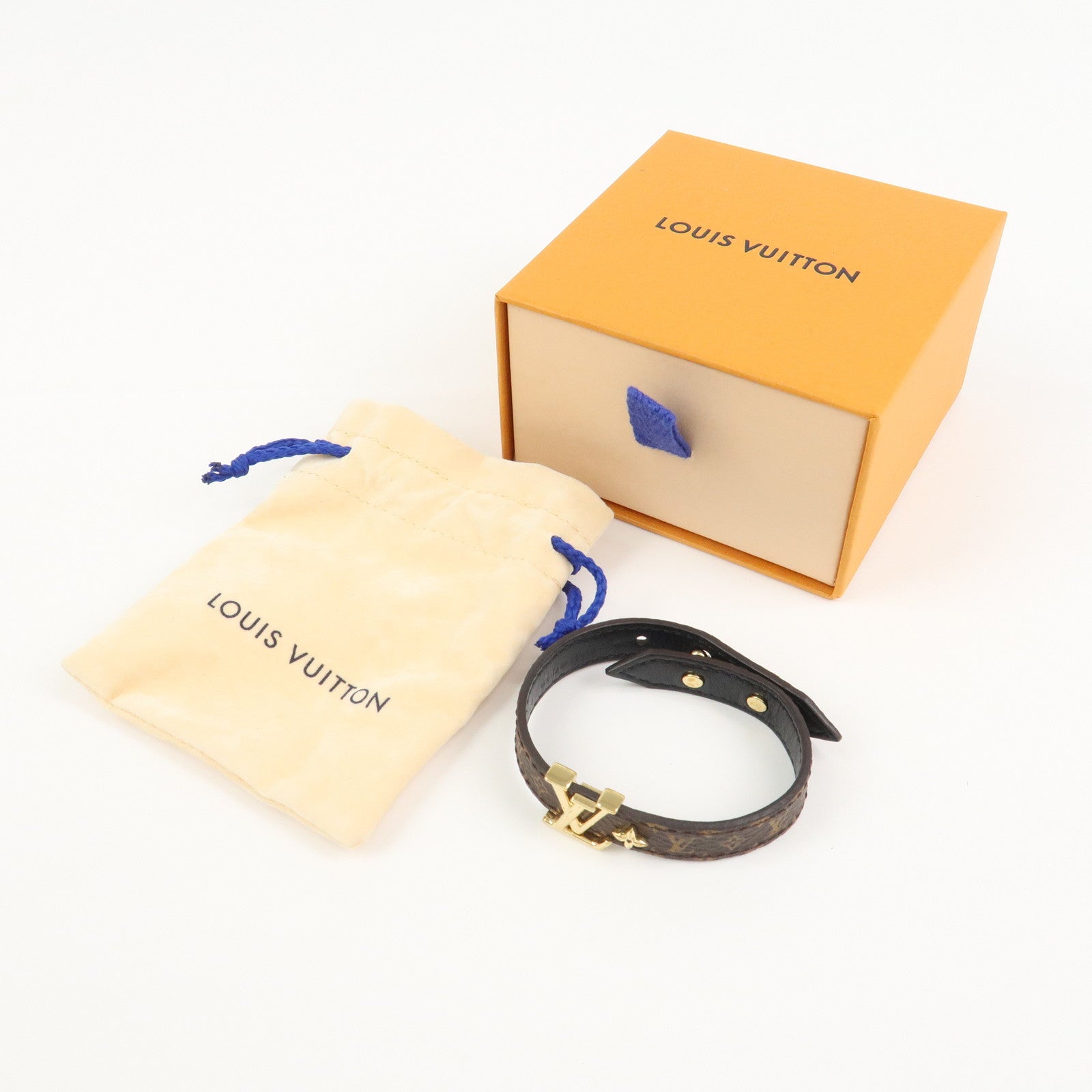 Louis Vuitton Monogram LV Iconic Bracelet Brown M8526