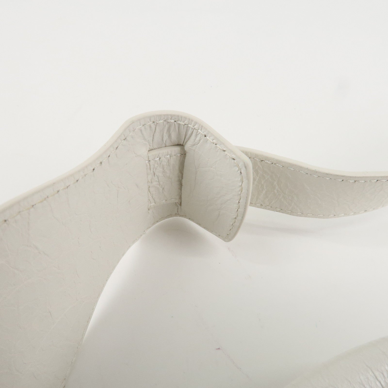 BALENCIAGA The City Leather 2Way Hand Bag White 115748 Used