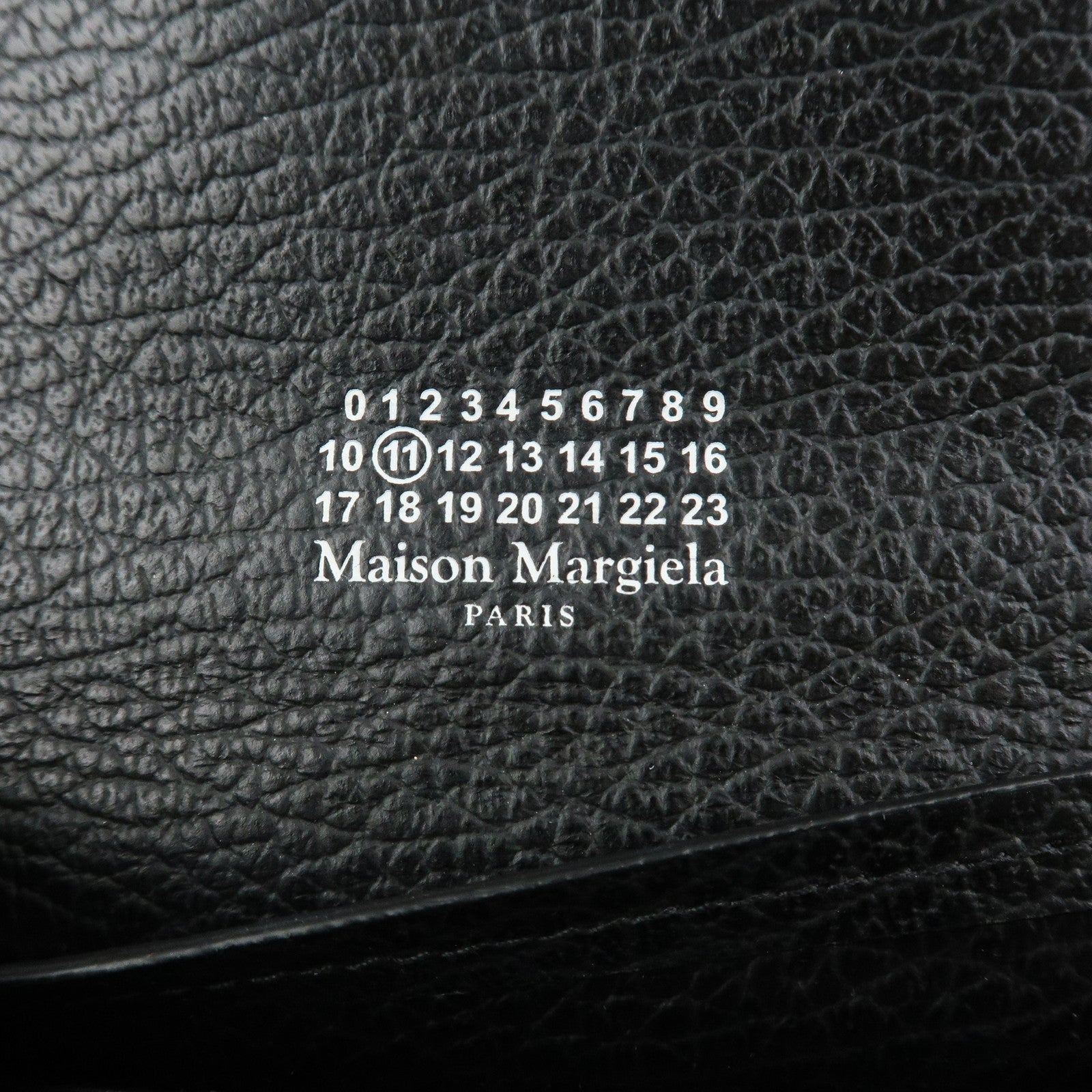 Maison Margiela Leather Shoulder Bag 4 Stitches Chain Wallet Black