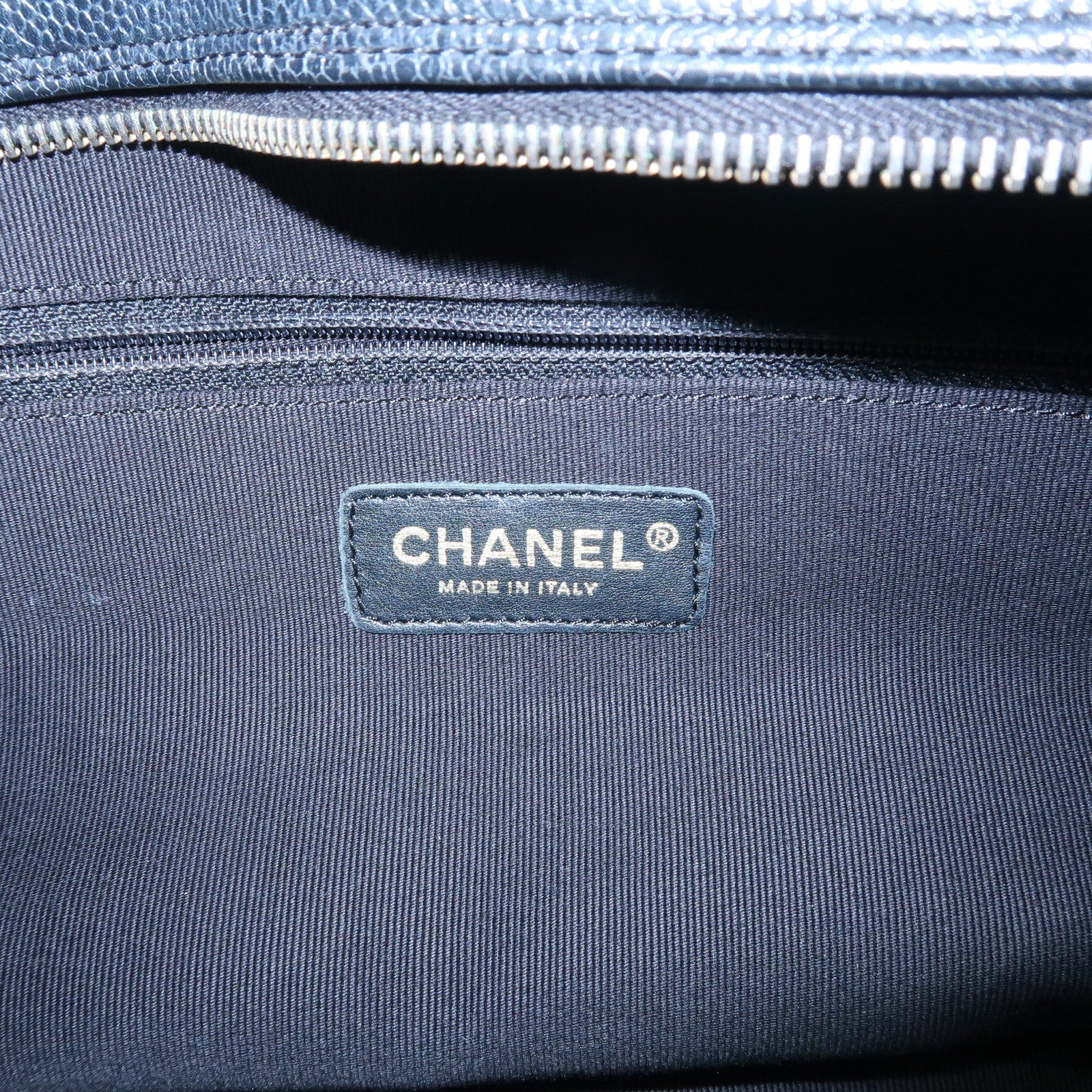 CHANEL Matelasse Caviarskin Boston Bag Hand Bag Black A20997