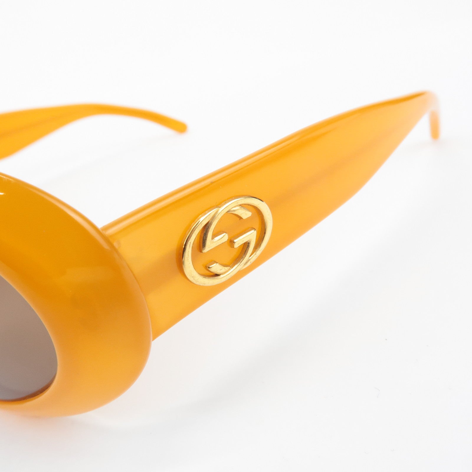GUCCI Interlocking G Plastic Sunglasses Orange GG2400/N/S 56隨・ス。22 Used