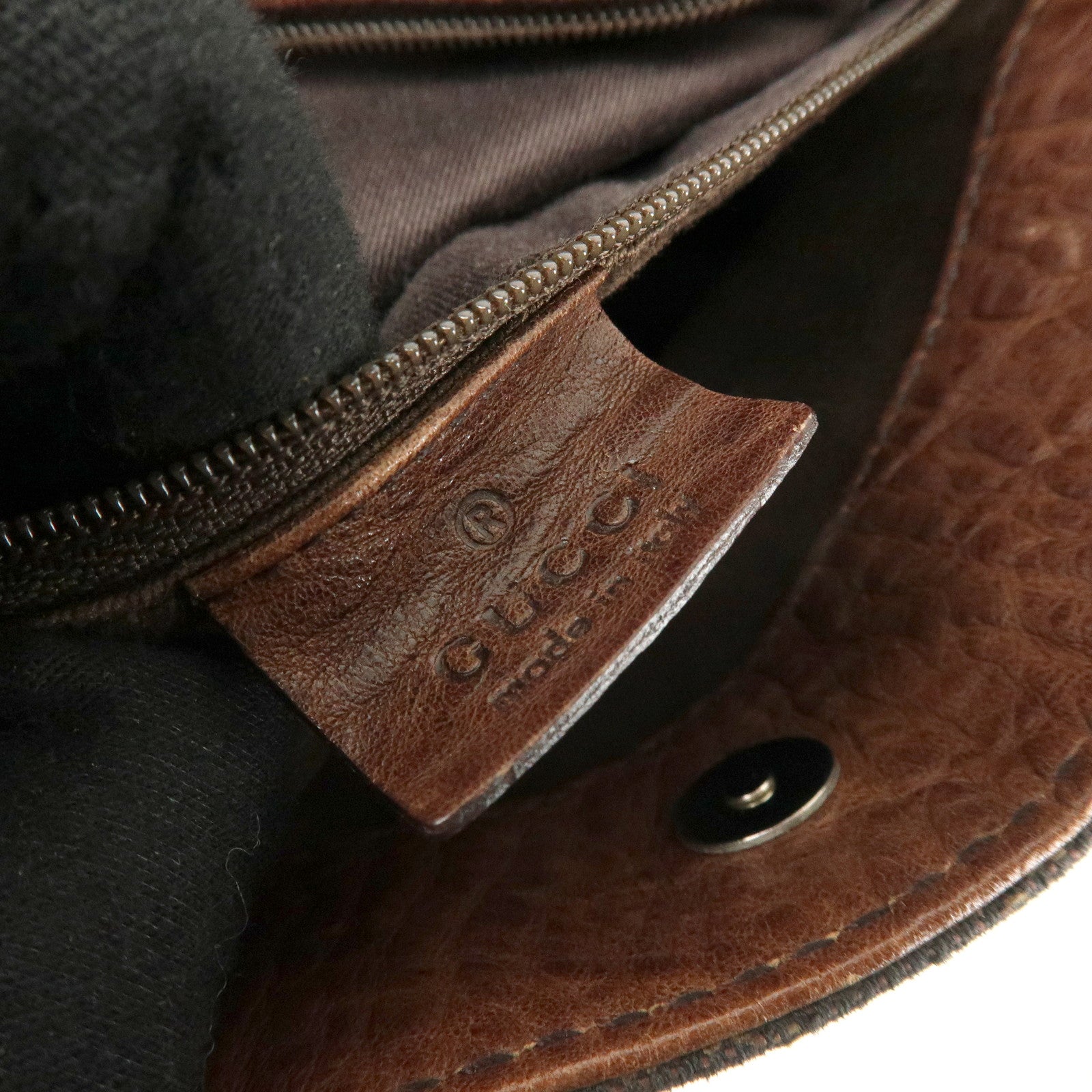 GUCCI Horsebit GG Canvas Leather Tote Bag Shoulder Bag Brown 101971