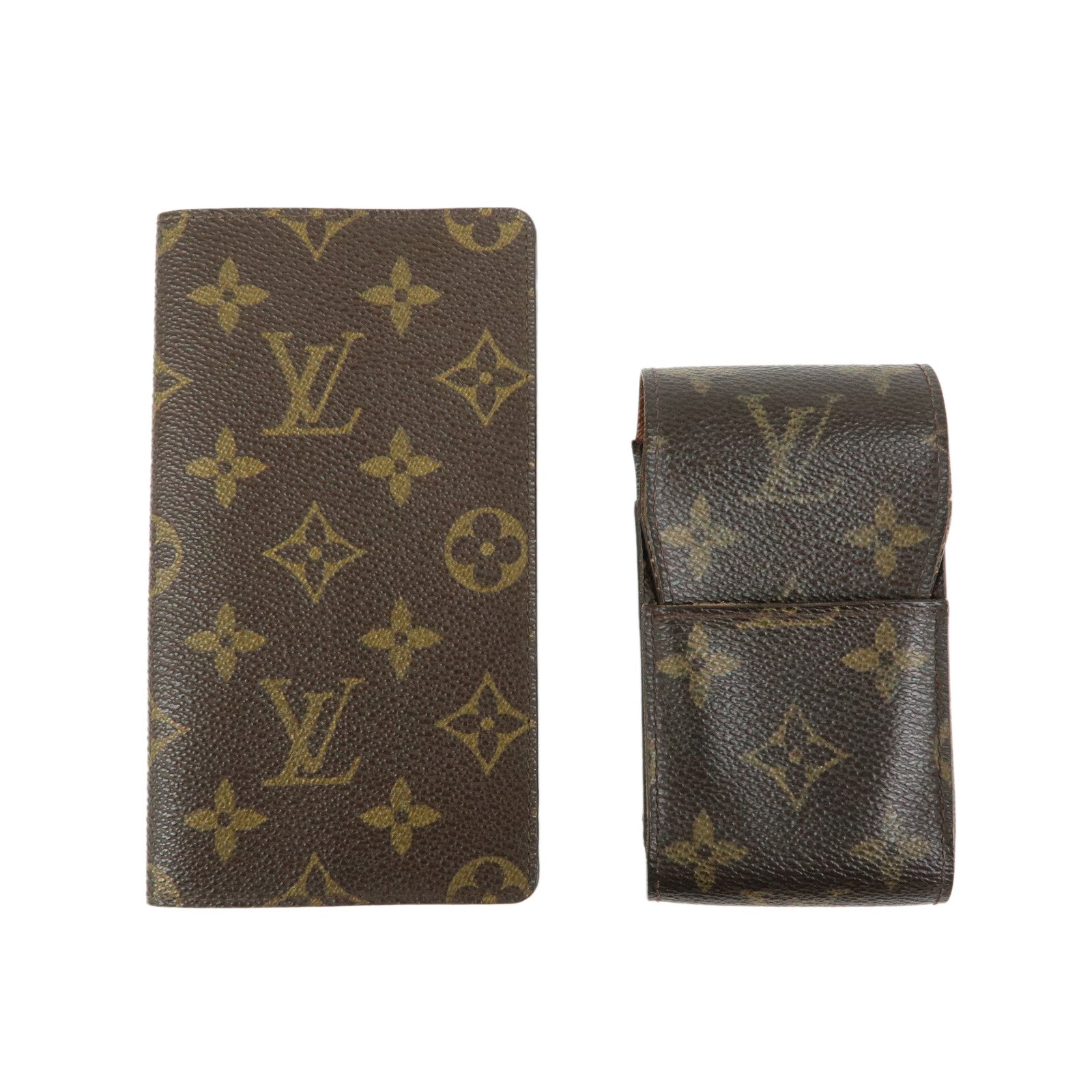 Louis Vuitton Monogram Set of 2 Agenda Cigarette Case M56340 M63024