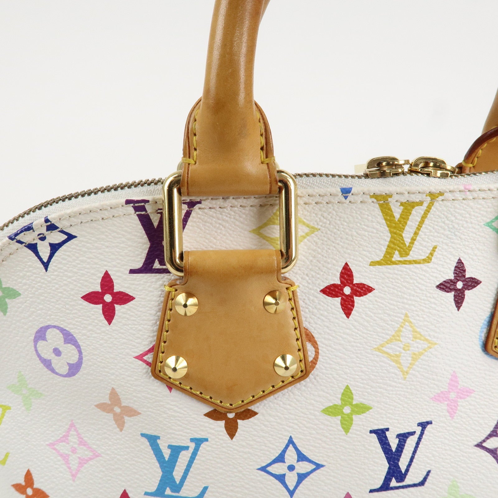 Louis Vuitton Monogram Multicolor Alma PM Hand Bag Blanc M92647 Used