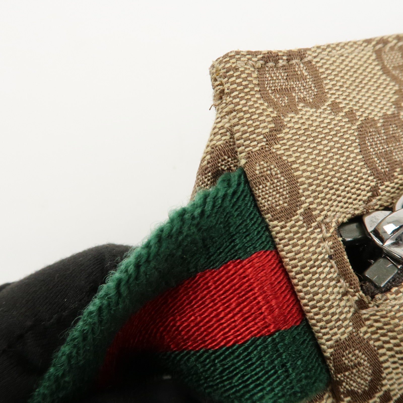 GUCCI GG Canvas Leather Waist Bag Crossbody Bag Beige Brown 28566 Used