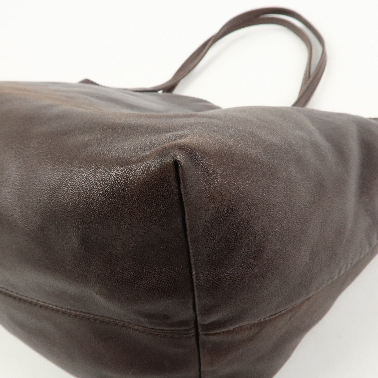 LOEWE Anagram Nappa Leather Aura Tote Bag Shoulder Bag Brown