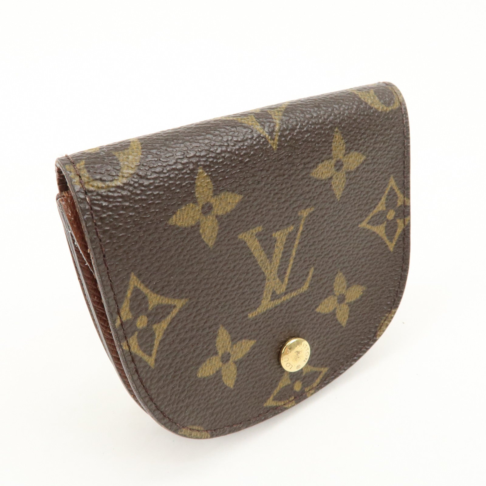 Louis Vuitton Monogram Porte Monnaie Gousset Coin Case M61970 Used