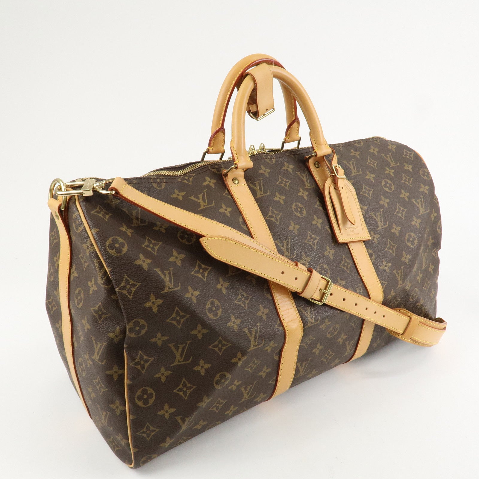 Louis Vuitton Monogram Keep All Bandouliere 50 Boston Bag M41416 Used