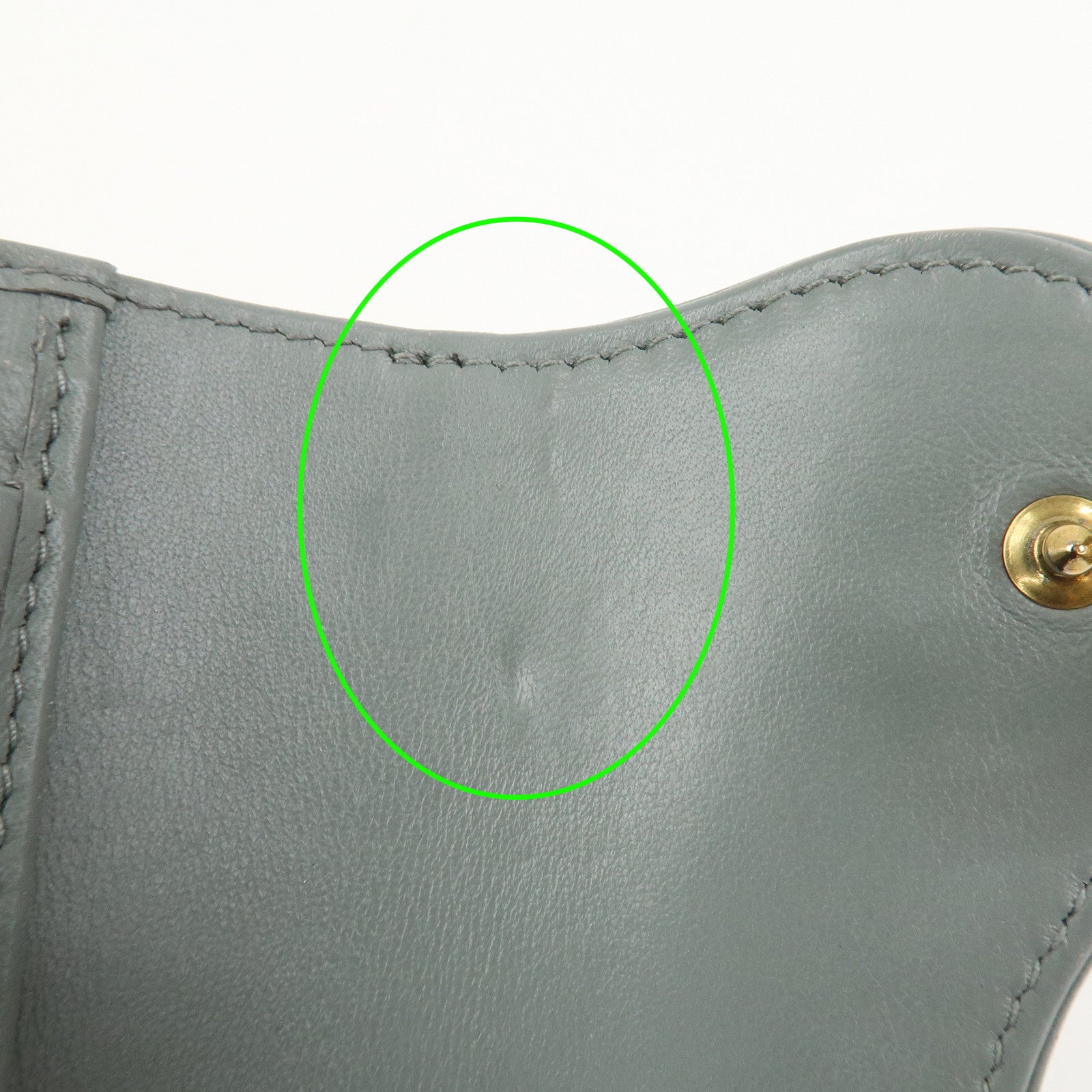 Christian Dior Trotter Saddle Tri-fold Compact Wallet Gray