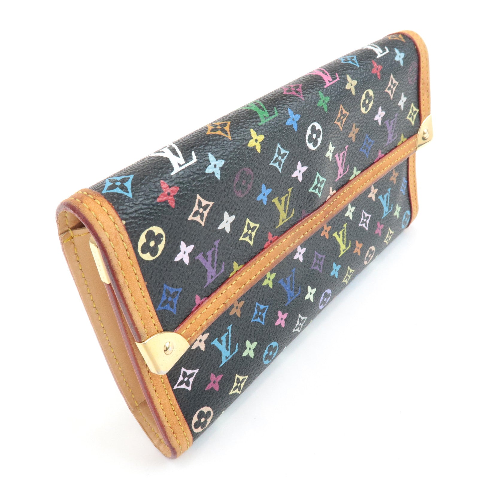 Louis Vuitton Monogram Multicolor Porte Trezor International Wallet M92658 Used