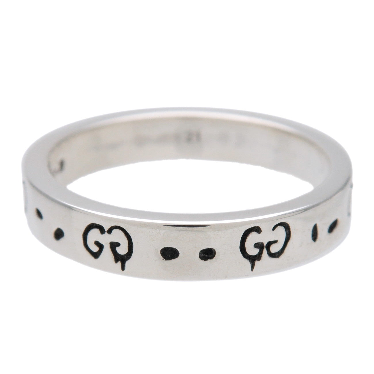 GUCCI Ghost Ring SV925 #21 US9.5 EU61 HK21 Silver 477932